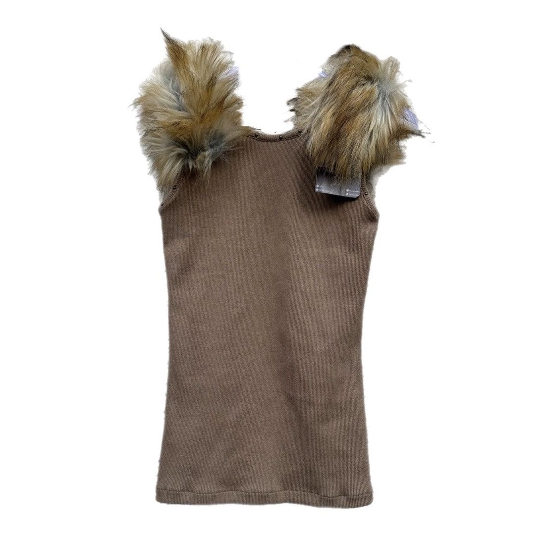Japanese Brand japanese brand y2k gyaru style faux fur studded tank top Size S / US 4 / IT 40 - 1 Thumbnail