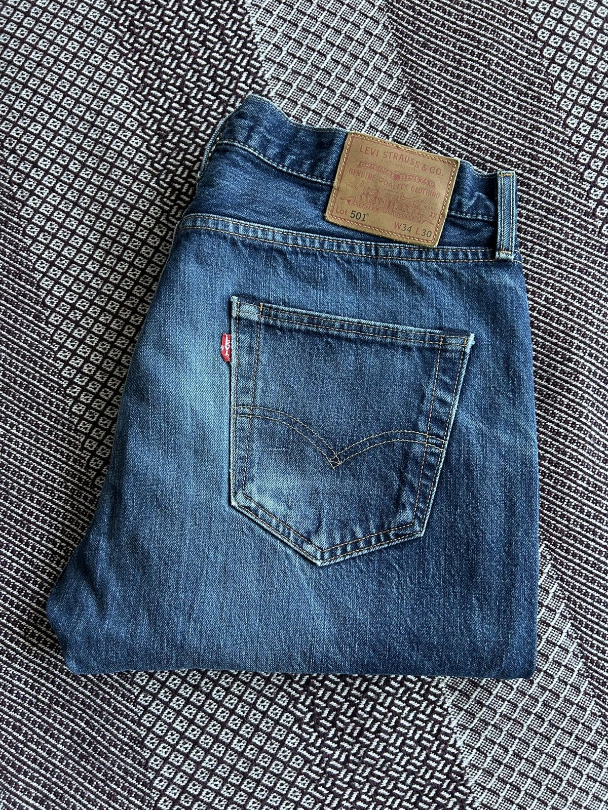 Levi's Vintage Levis 501 Premium Jeans Faded Distressed Wash Sz W34 Size US 34 / EU 50 - 19 Thumbnail