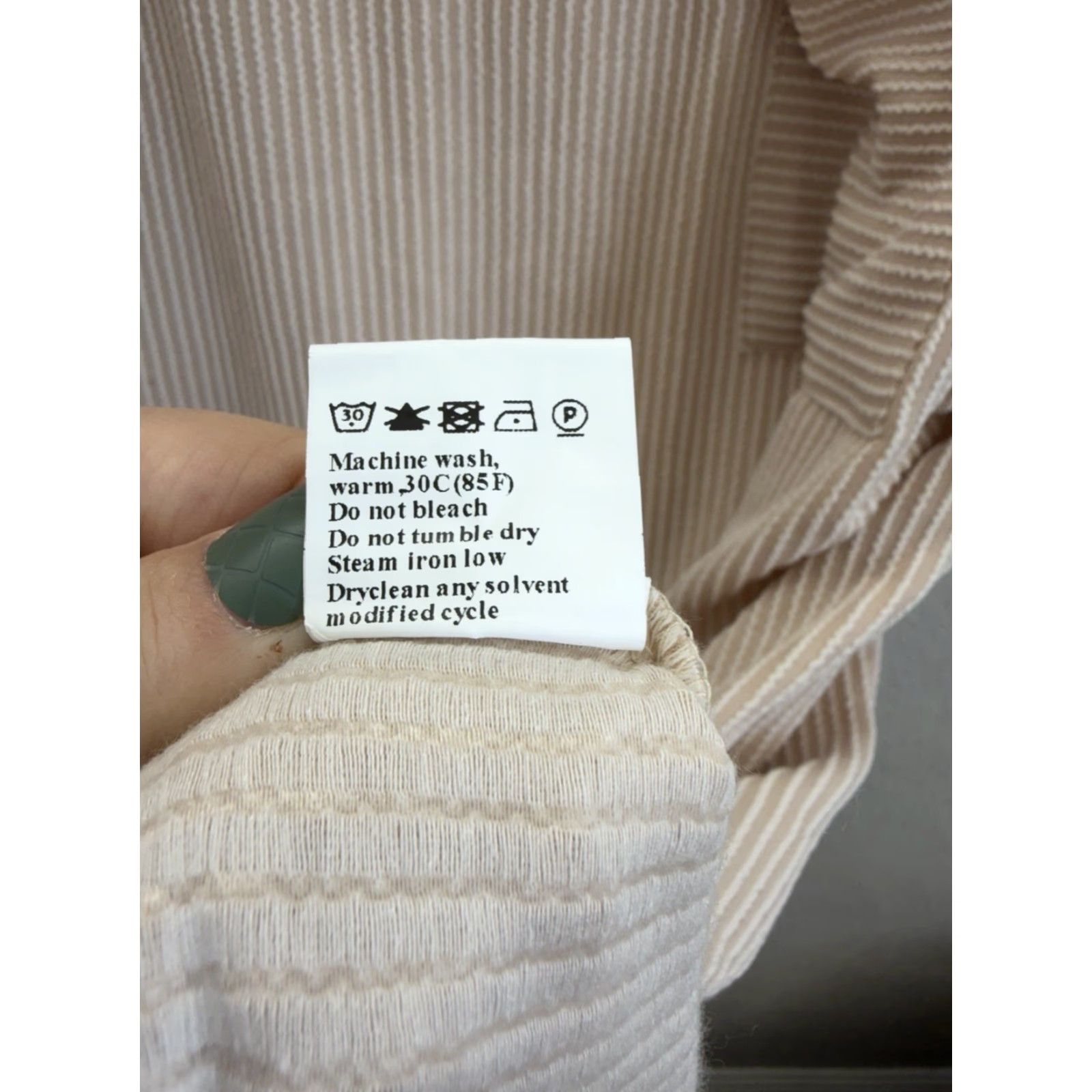 Vintage Unbranded Womens Dress 2XL Tan White Textured Ribbed Swing Sleeve Pocket Dress Shirt Dress Women's Regular Size 2XL Tan White Modern 90s? Size XXL / US 16-18 / IT 52-54 - 5 Thumbnail