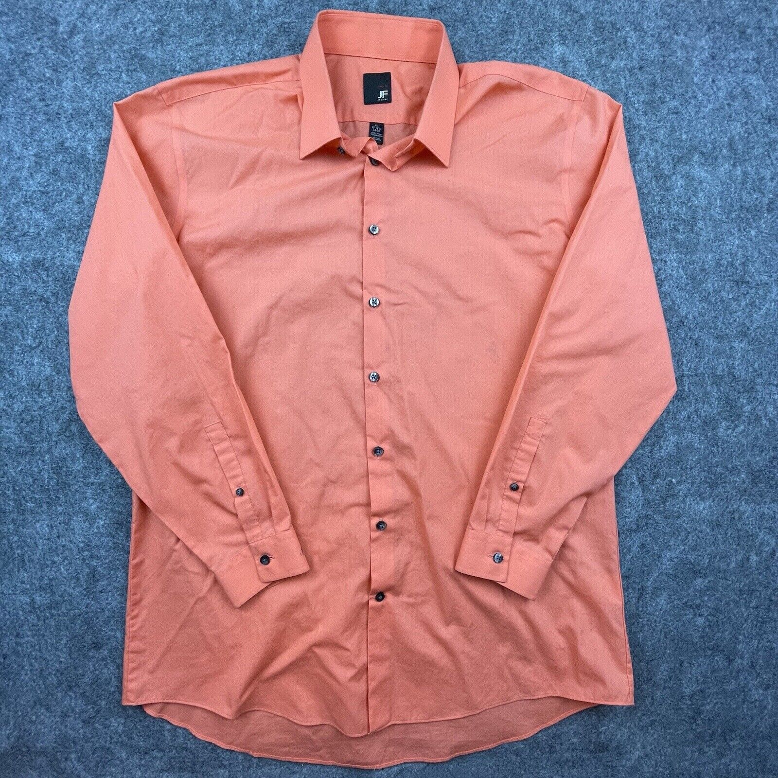 J Ferrar J Ferrar Shirt Mens XL Orange Slim Fit Button Up Collared Size US XL / EU 56 / 4 - 1 Thumbnail