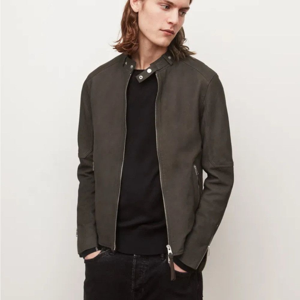 Allsaints All Saints Cora Suede Leather jacket XS olive NWT MSRP $600 Size US XS / EU 42 / 0 - 2 Thumbnail