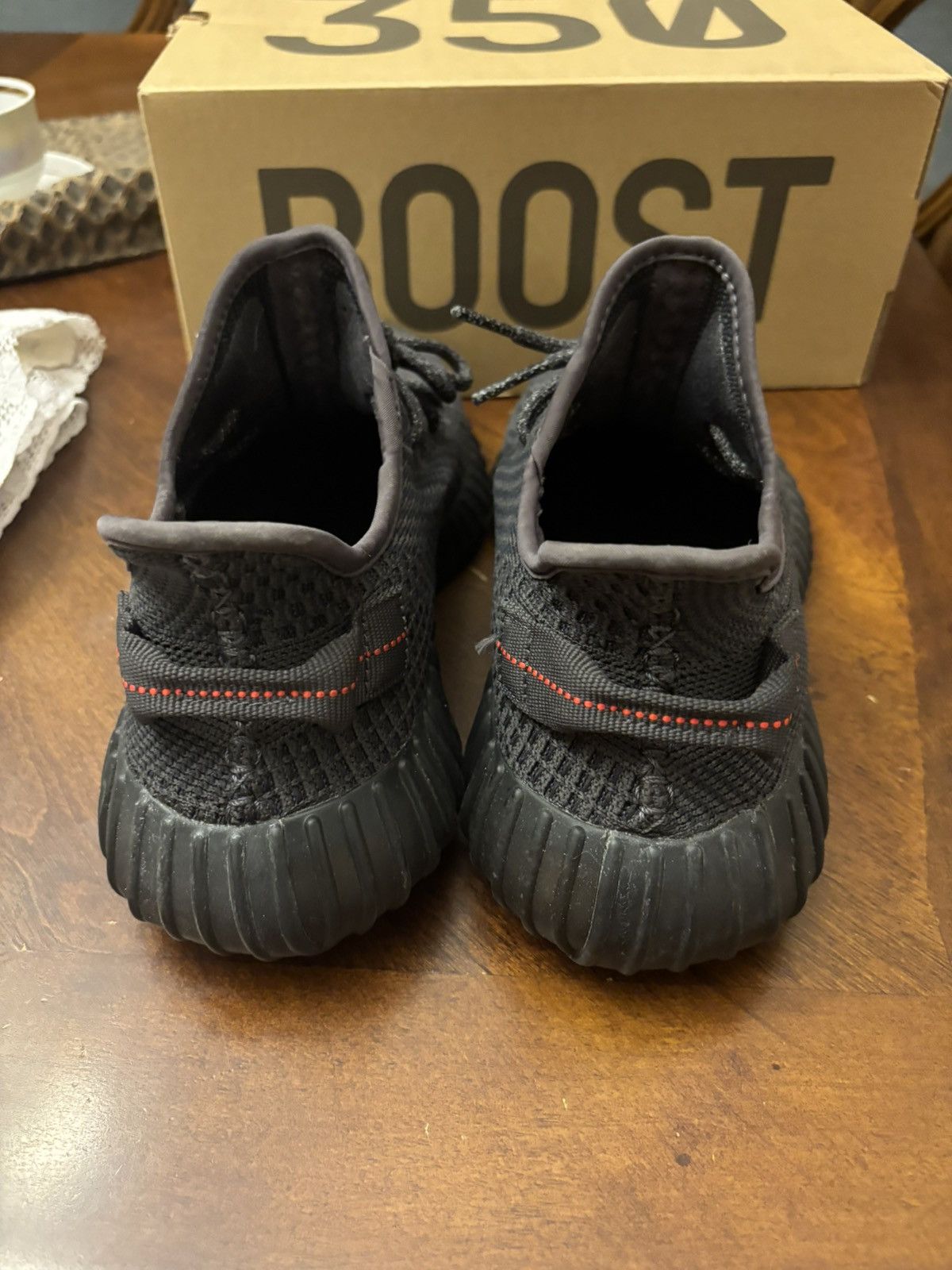 Adidas Yeezy 350 V2 black non reflective Size US 8.5 / EU 41-42 - 4 Thumbnail
