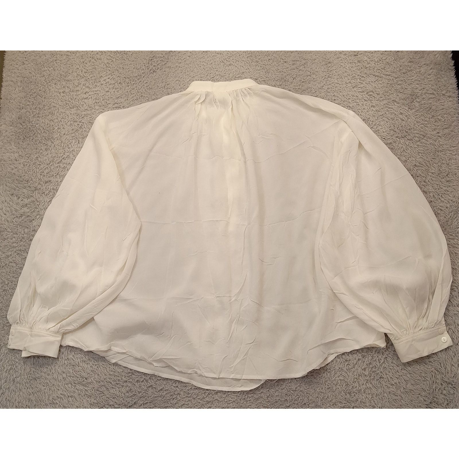 & Other Stories H&M Blouse Women's 4 Oversized Balloon Sleeve Pullover Size S / US 4 / IT 40 - 2 Thumbnail