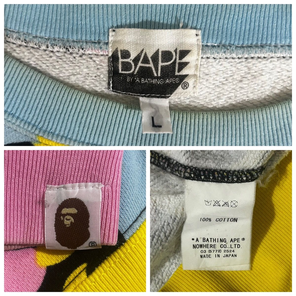 Bape Cotton Candy Camo Crewneck Size US L / EU 52-54 / 3 - 6 Thumbnail