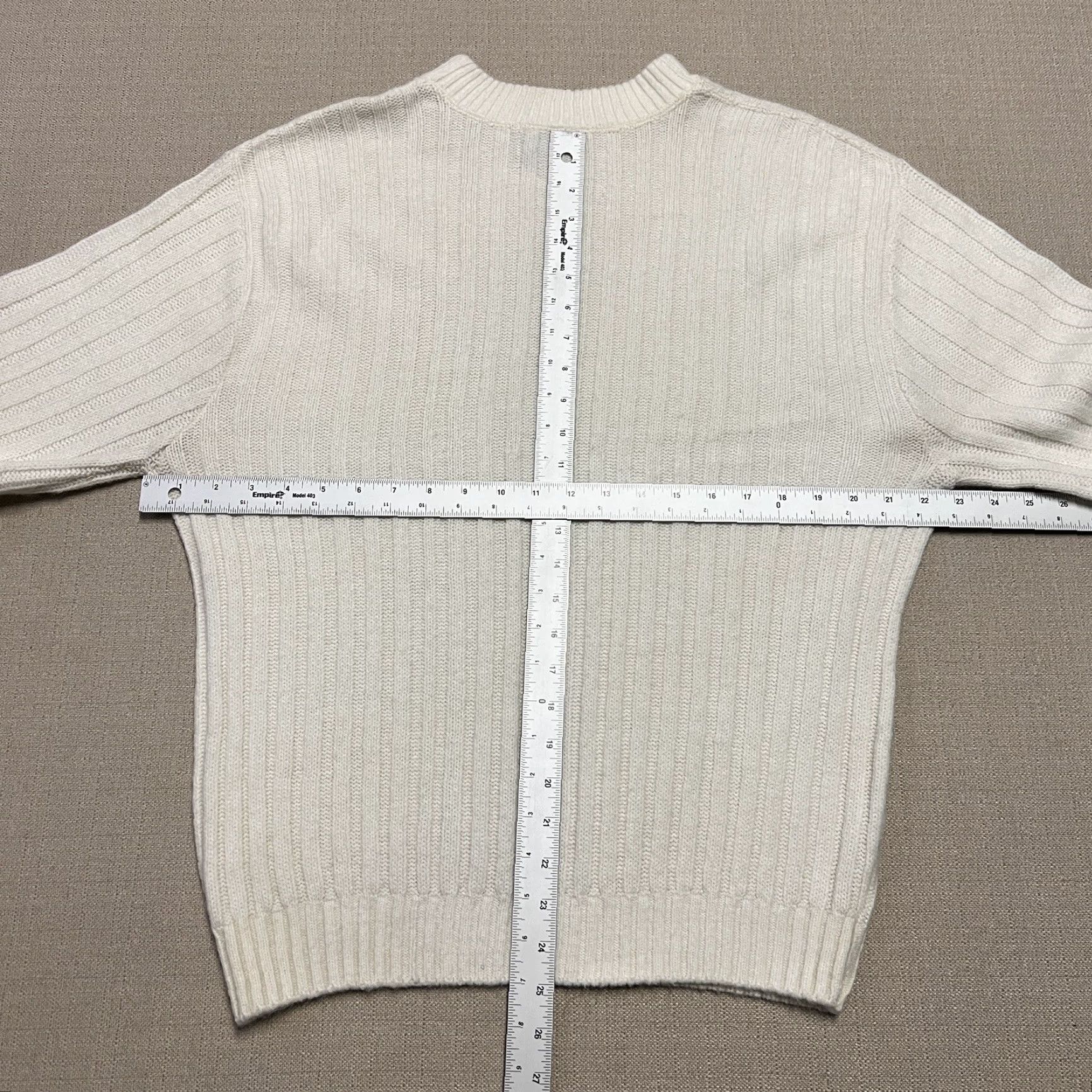 Arrow VINTAGE Arrow Cum Laude Knit Sweater Mens XL Pullover White 50s 60s Classic Grunge Knit's/Logo? Size US XL / EU 56 / 4 - 3 Thumbnail