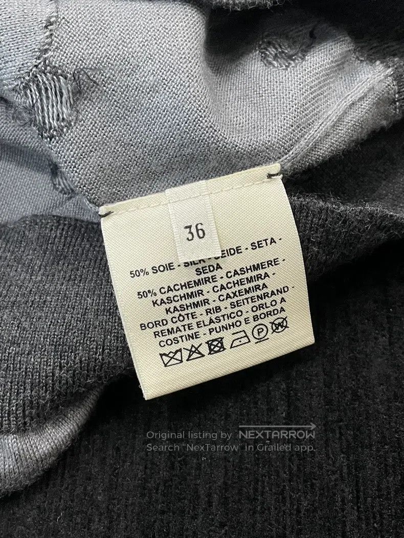 Hermes Hermes Gray Cashmere Knit Short Sleeve Top Size XS / US 0-2 / IT 36-38 - 4 Thumbnail
