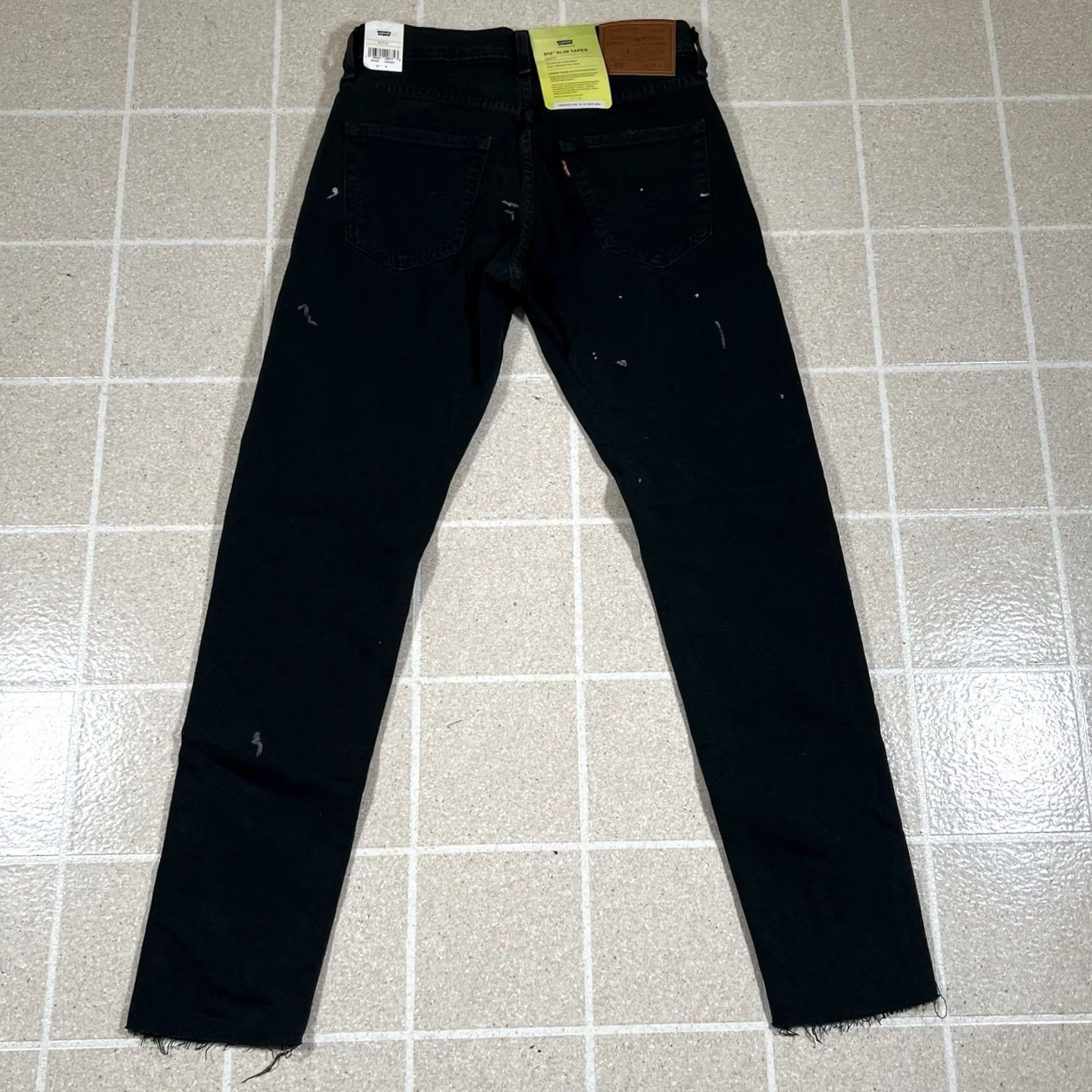 Levi's VINTAGE? Levi's 512 Slim Taper Jeans Black 29x32 Stretch Men New Distressed STRETCH Slim Fit Regular Size 29 32? Size US 29 - 4 Thumbnail