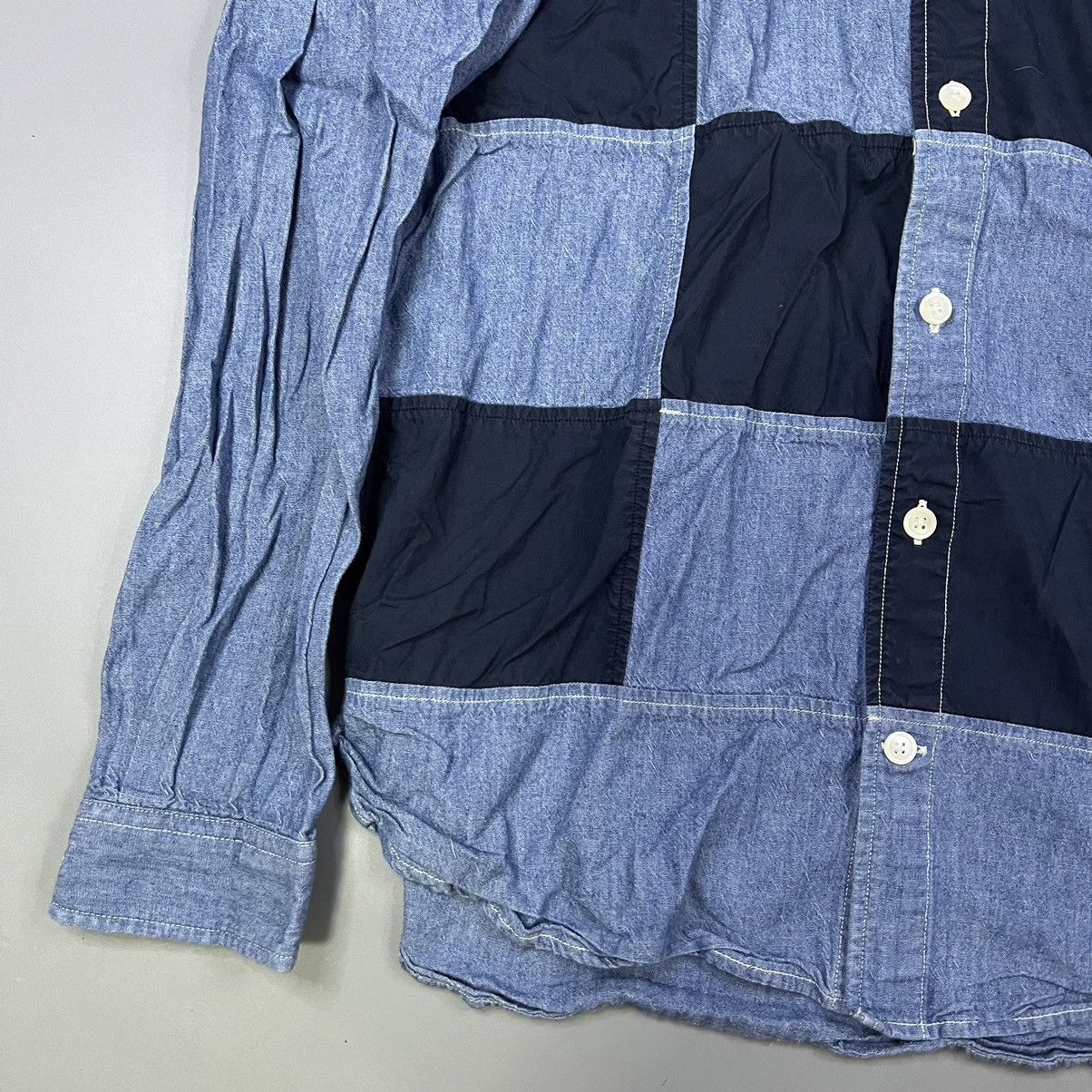 Nanamica Nanamica Patchwork Button Up Shirt Size US L / EU 52-54 / 3 - 5 Thumbnail