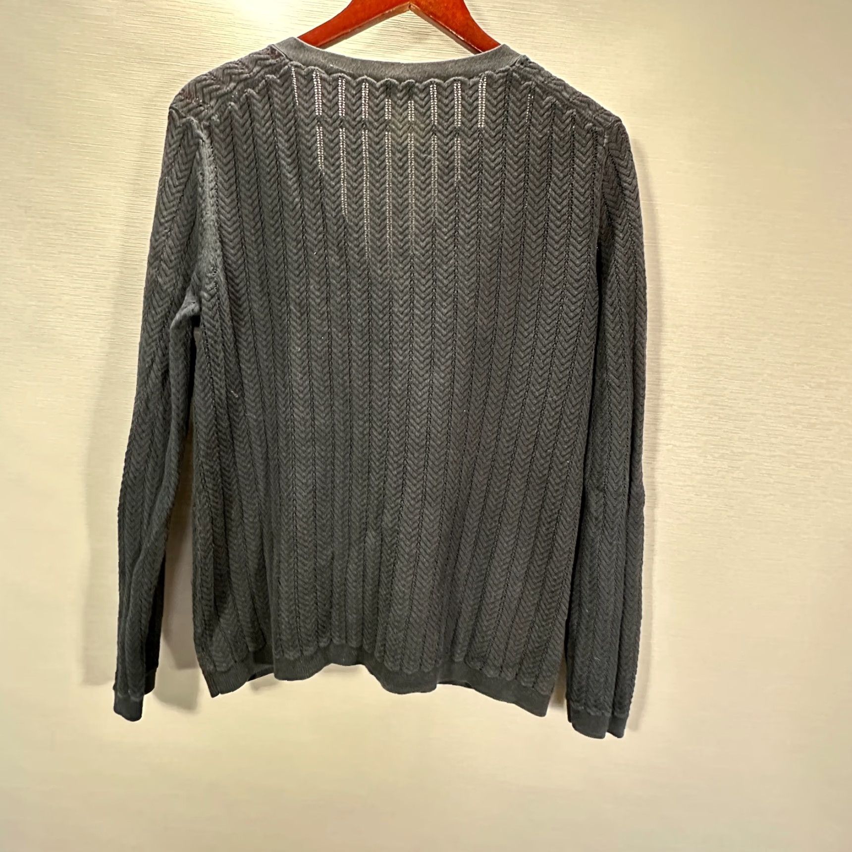 Talbots Talbots Sweater Cardigan Womens Large Black Pima Cotton Button Front V Neck Size L / US 10 / IT 46 - 7 Thumbnail