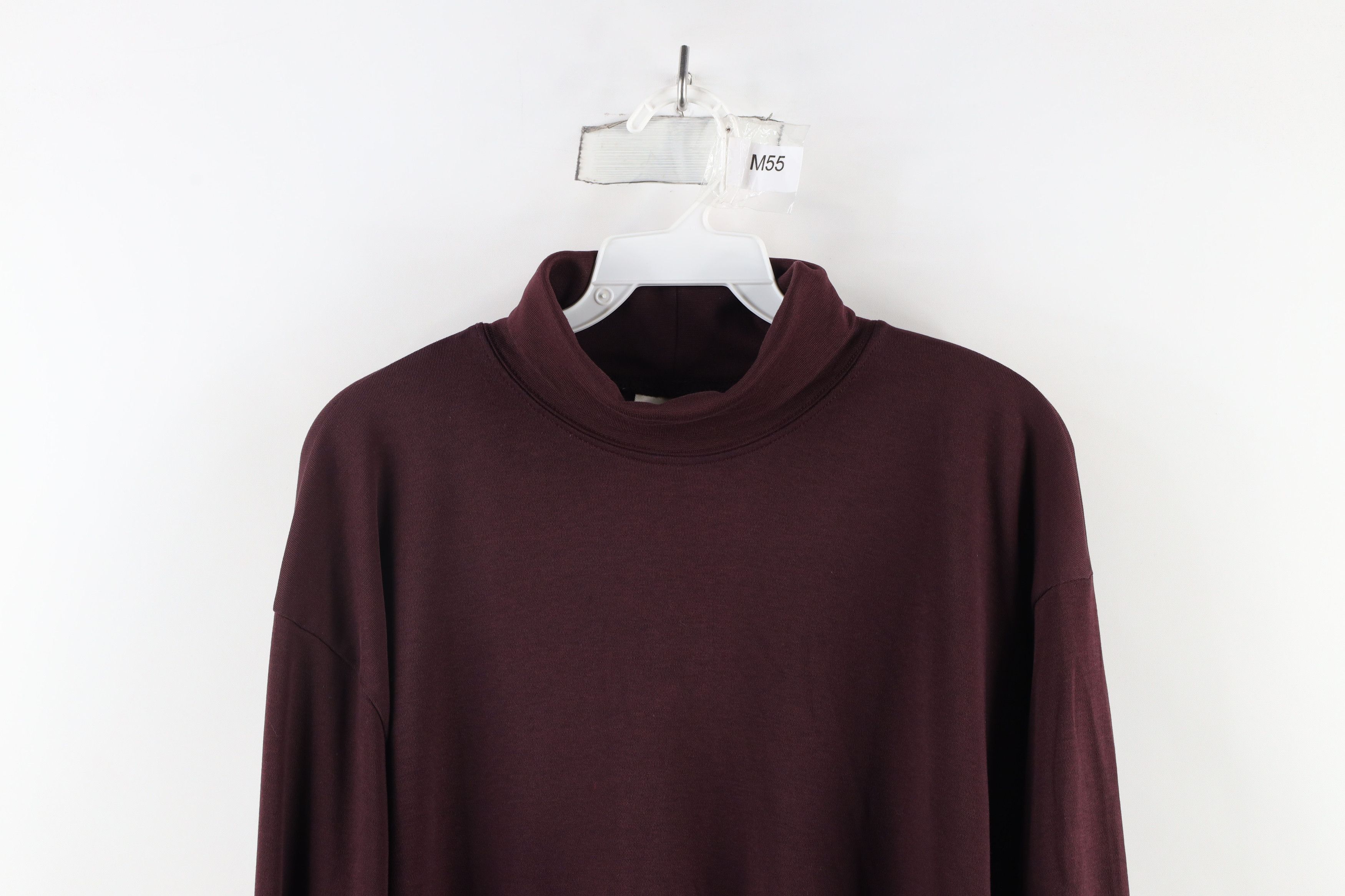 L.L. Bean × Vintage Vintage 90s LL Bean Distressed Turtleneck T-Shirt Purple Size US L / EU 52-54 / 3 - 2 Thumbnail