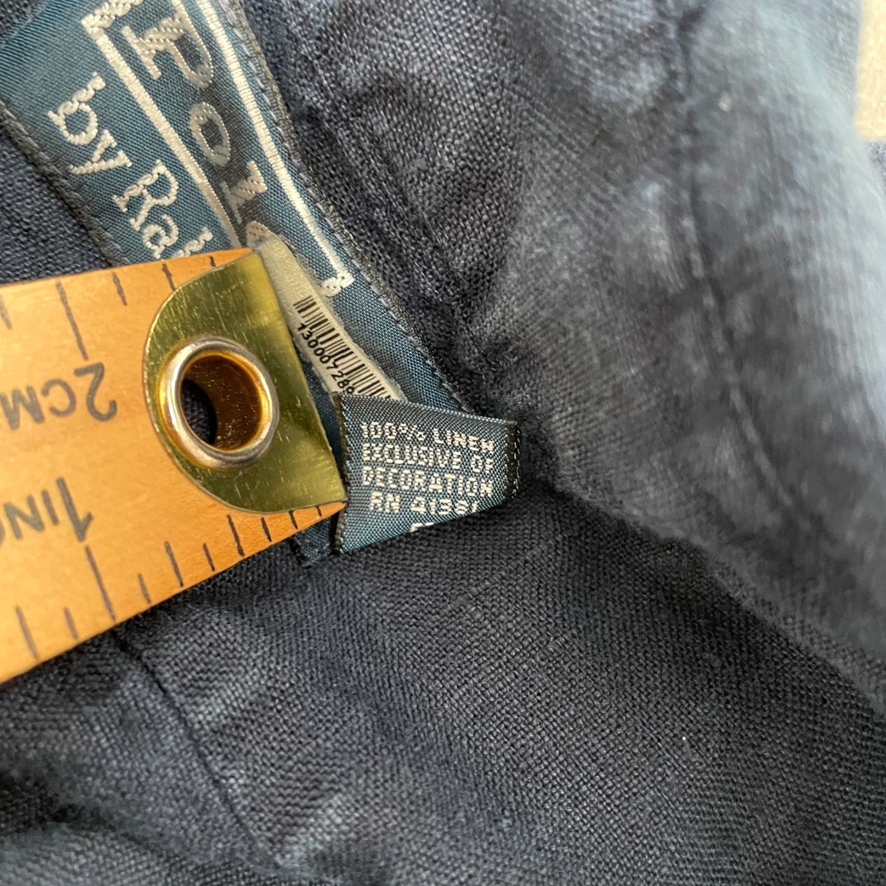 Polo Ralph Lauren VINTAGE Polo Ralph Lauren Shirt Adult XL Blue Linen Button-Up Short Sleeve Mens Size US XL / EU 56 / 4 - 6 Thumbnail
