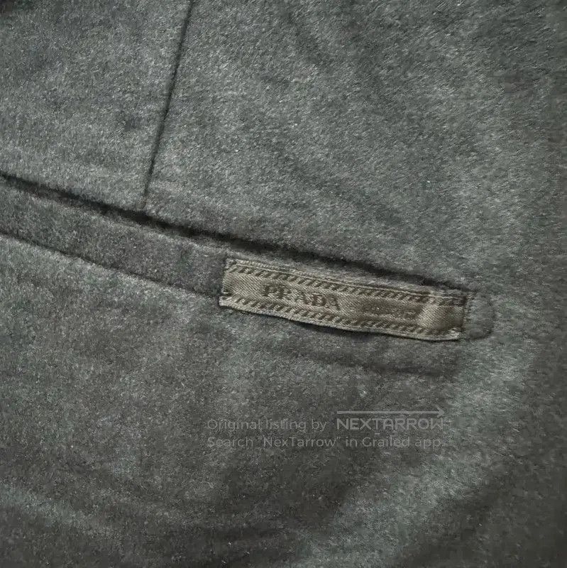 Prada Prada Black Cotton Embroidered Logo Casual Pants. Size US 28 / EU 44 - 3 Thumbnail