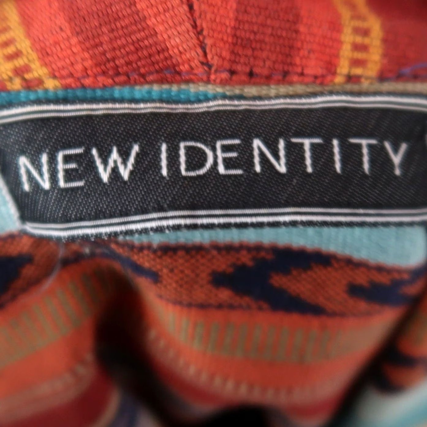 Vintage VINTAGE New Identity Southwestern Woven Tapestry Jacket M Womens Orange Geometric 90s Bohemian Western Denim? Wait: Material Cotton. Size M / US 6-8 / IT 42-44 - 4 Thumbnail