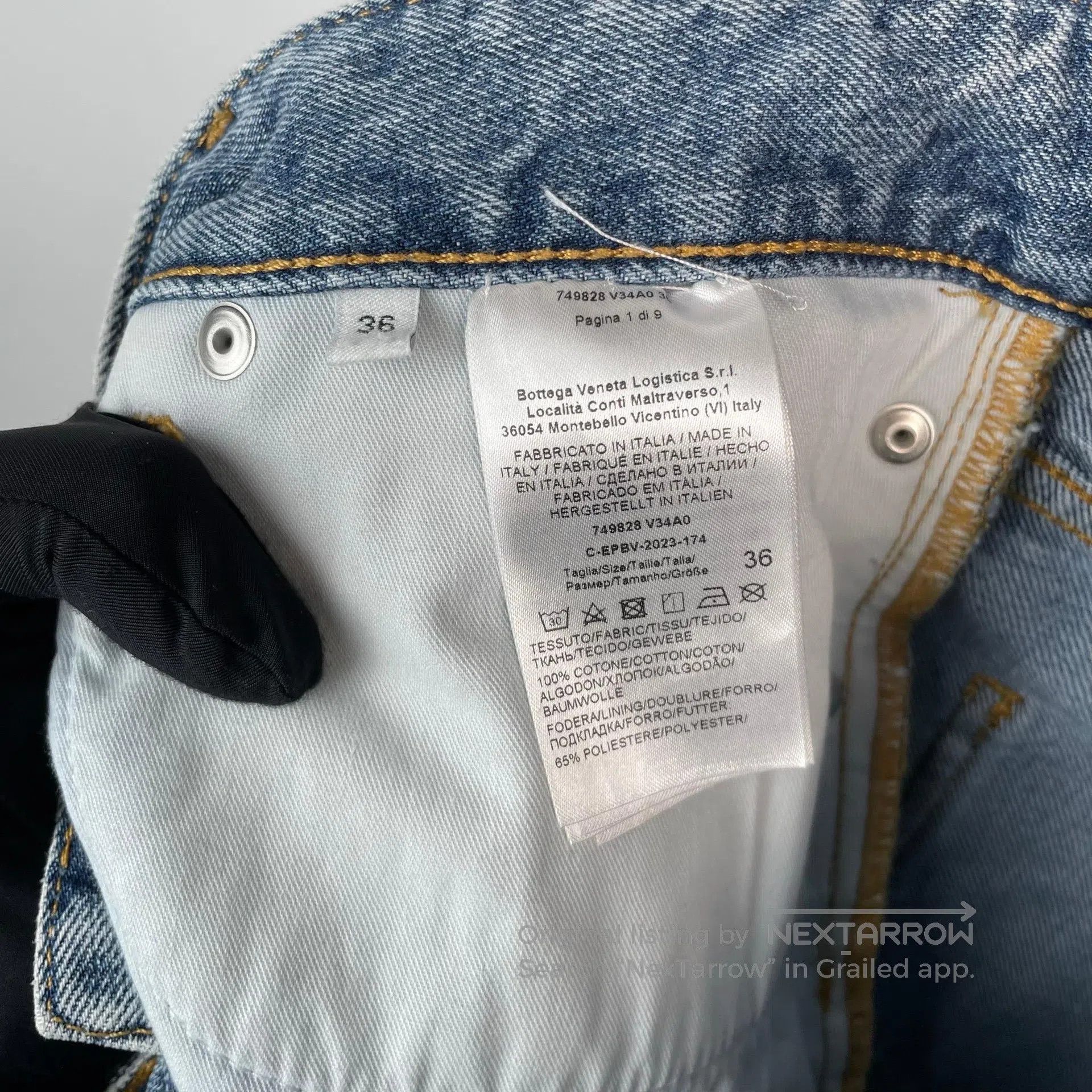 Bottega Veneta Bottega Veneta Branded Washed Denim Pants| Size 36" / US 14 / IT 50 - 7 Thumbnail