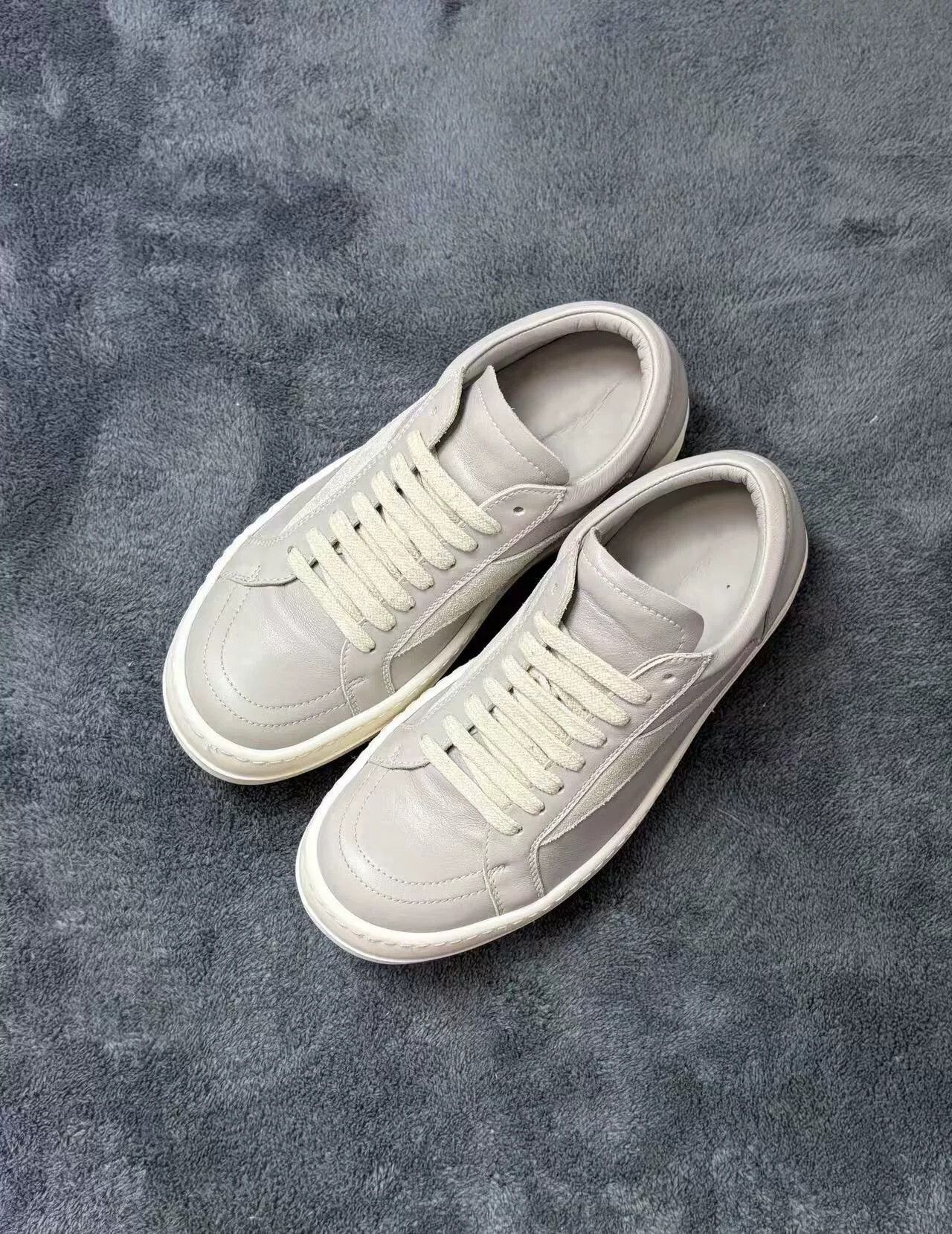 Rick Owens Rick Owens Leather White Lowtop Sneakers 36 Women Size US 6 / IT 36 - 1 Thumbnail