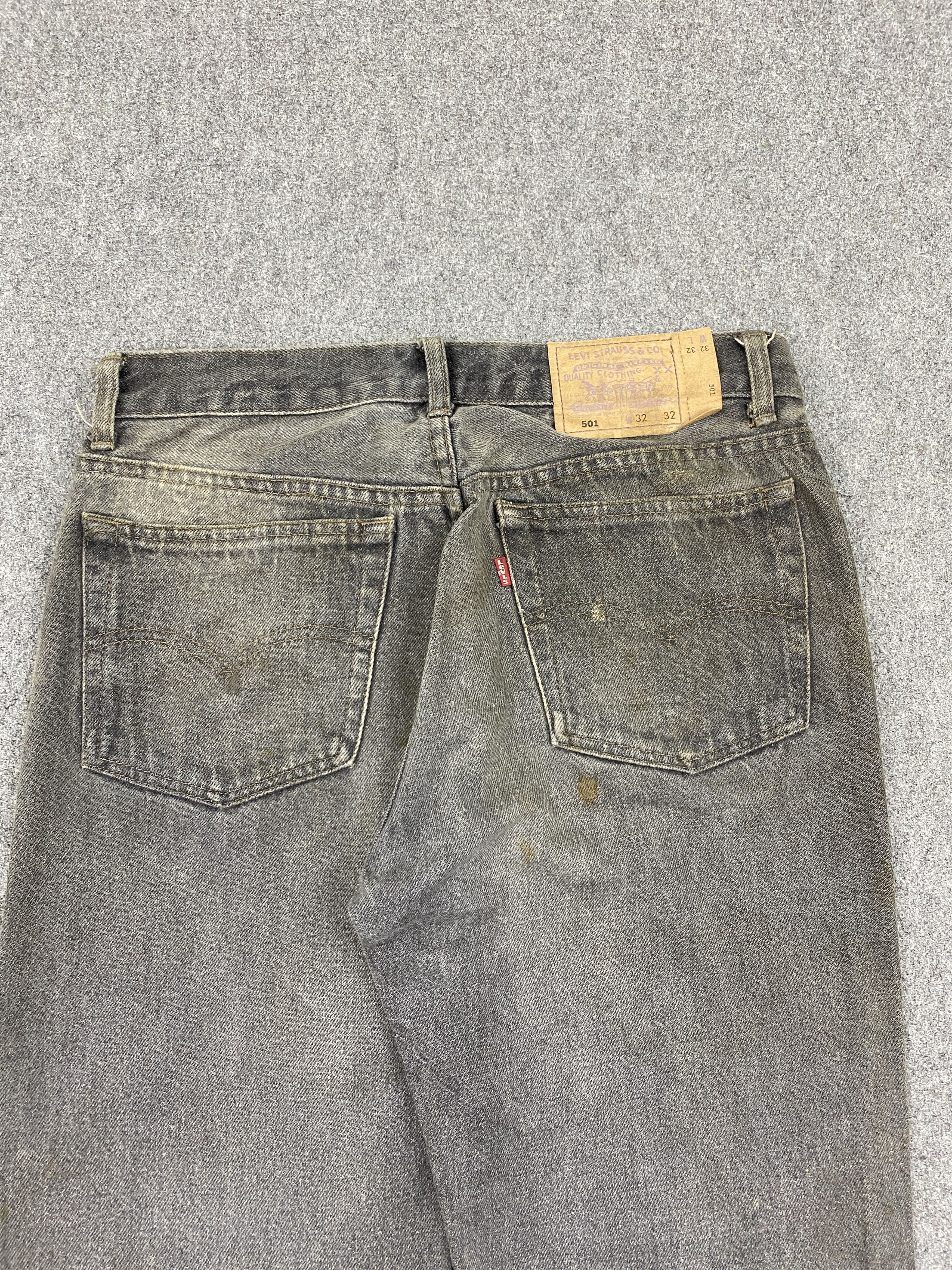 Levi's Vintage 90s Levis 501 USA Faded Black Jeans DP2734 Size US 30 / EU 46 - 4 Thumbnail
