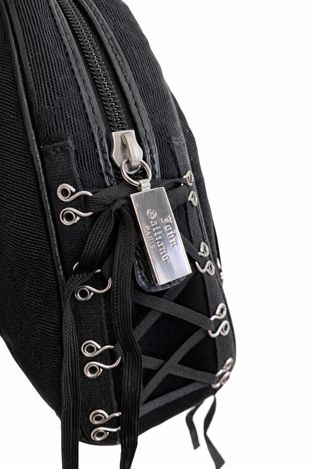 John Galliano John Galliano Black Corset Lace-Up Bag Designer Handbag Size ONE SIZE - 8 Thumbnail