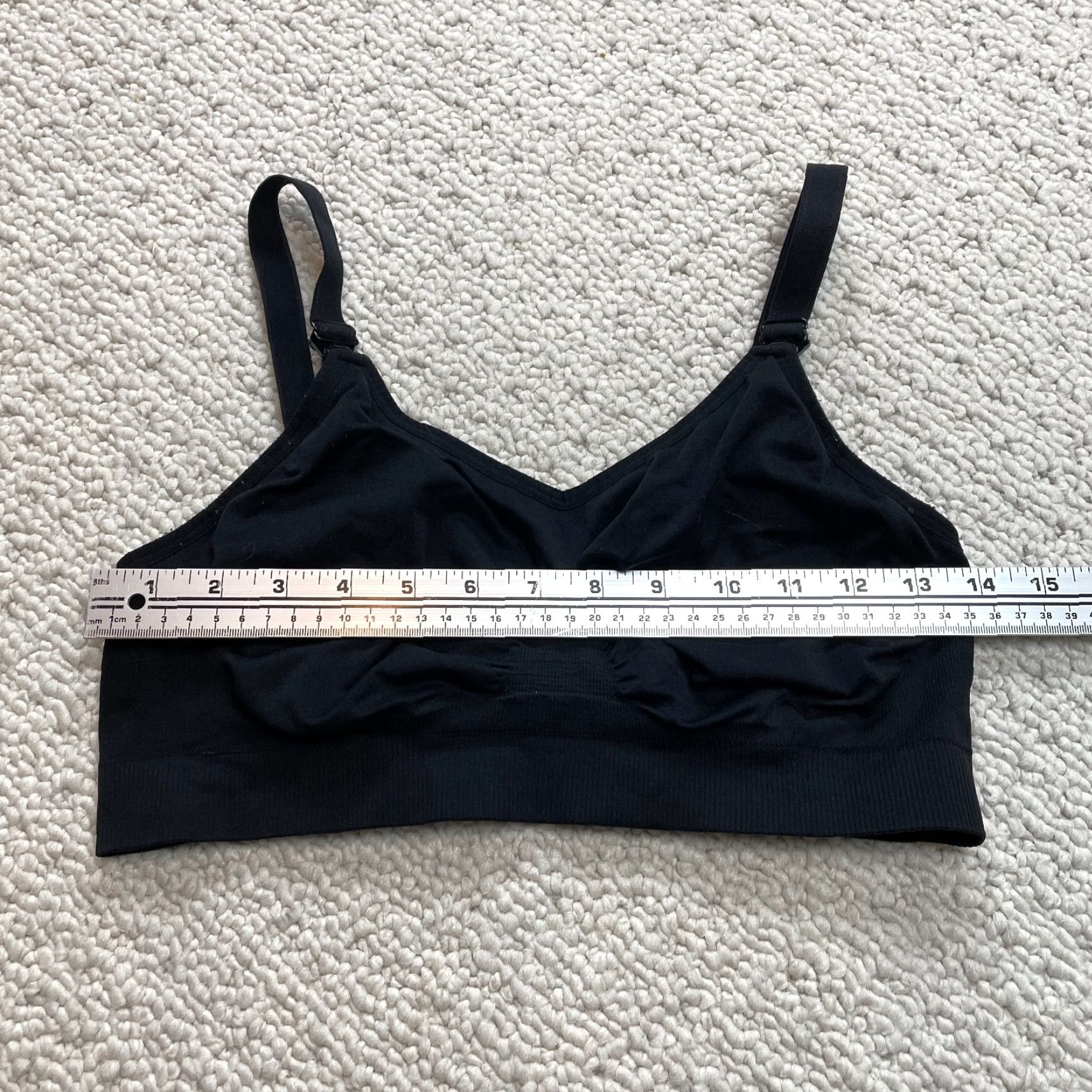 Vintage HOFISH Bralette Women Solid Black Adjustable Strap L Wireless One Size Cup One Size Size ONE SIZE - 5 Thumbnail