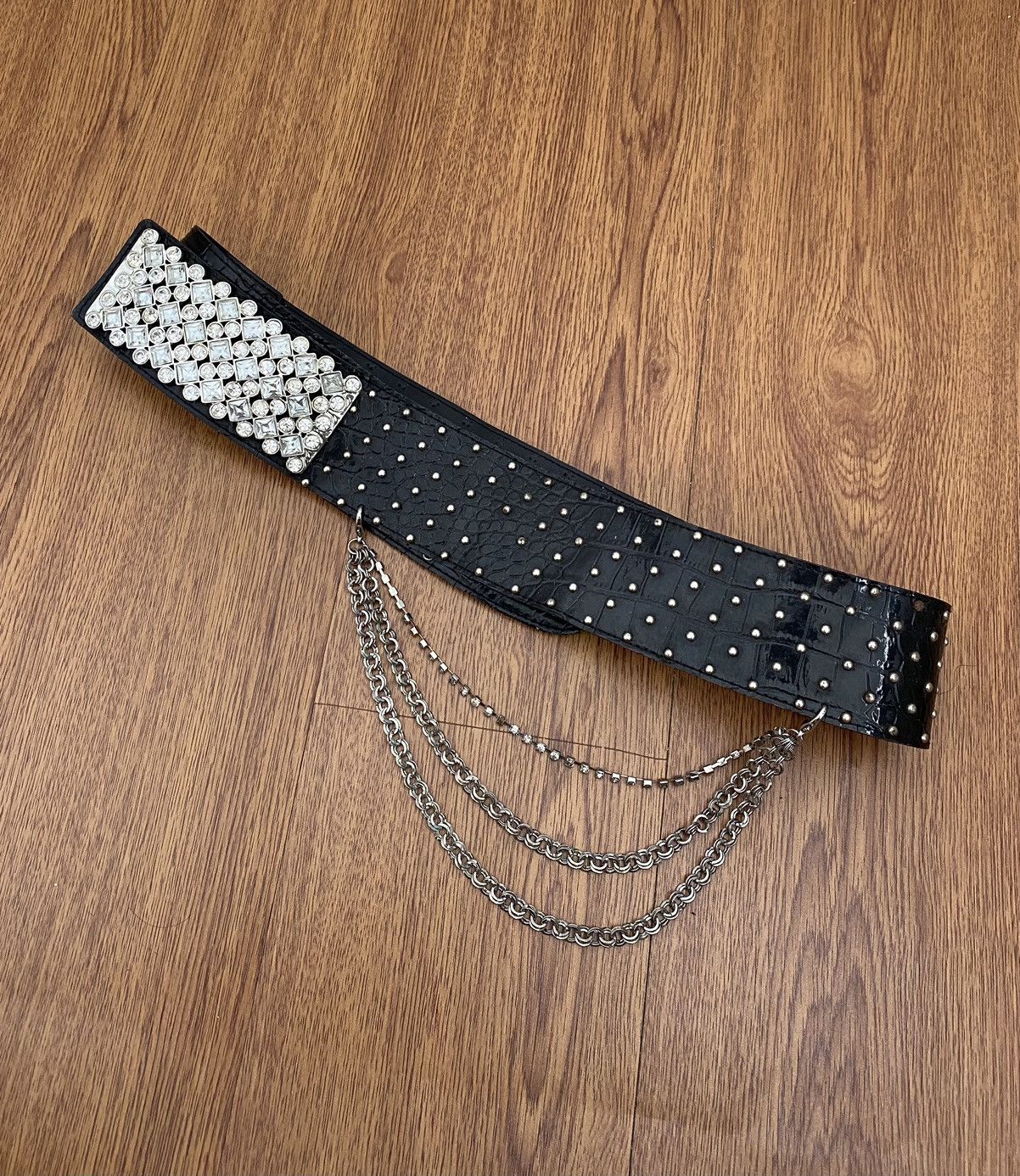 If Six Was Nine Black crystal chain belt Size ONE SIZE - 3 Thumbnail