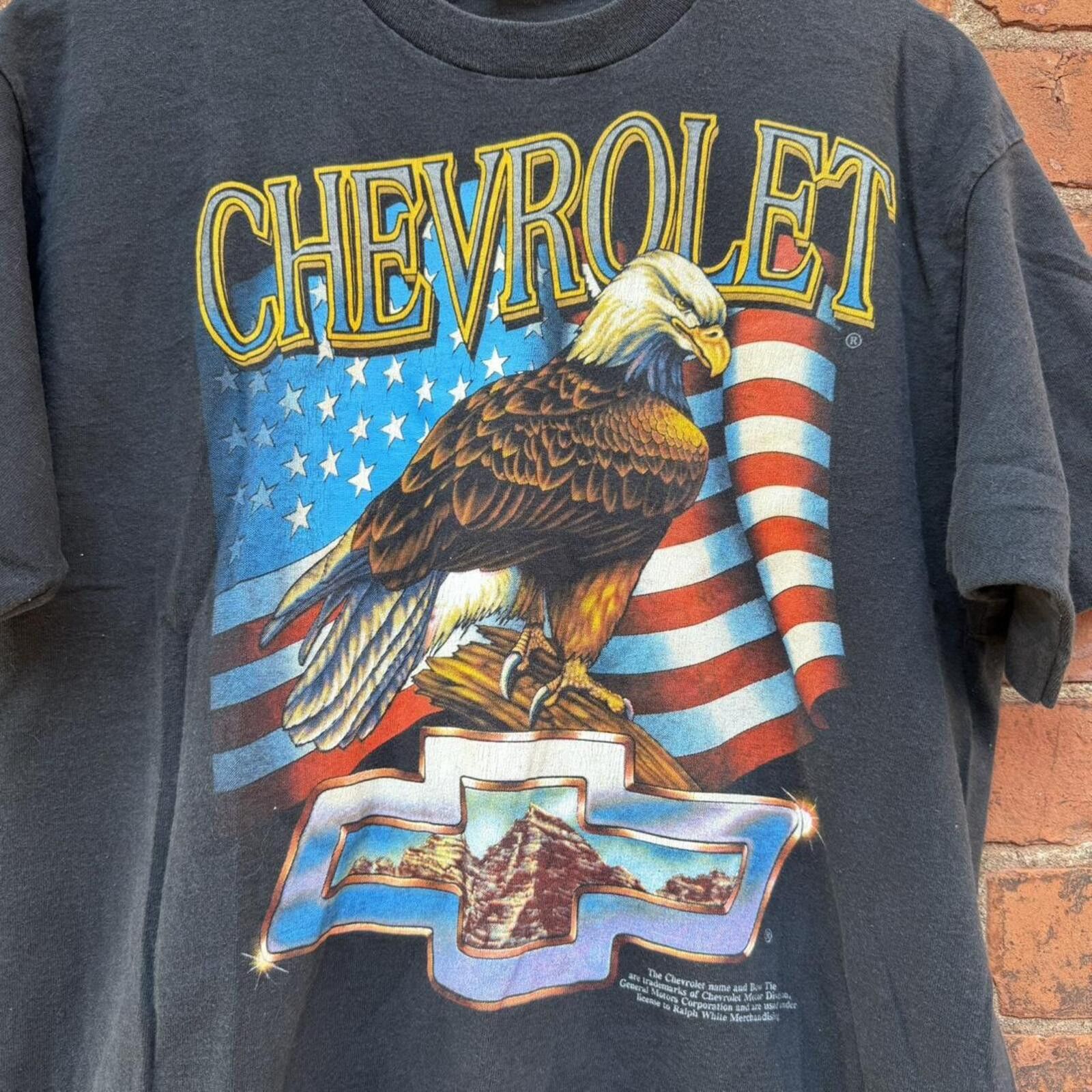 Fruit Of The Loom vintage Chevrolet eagle t shirt 90s L Size US L / EU 52-54 / 3 - 5 Thumbnail