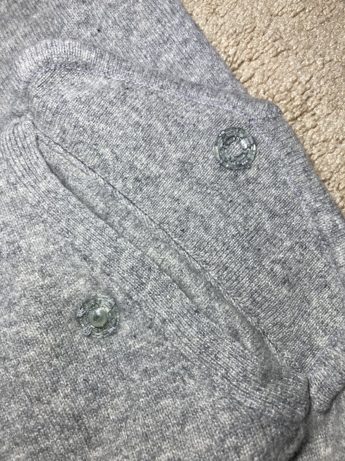 Bape × Stussy FW10 Bape Stussy Skull Logo Cardigan 2010 Gray Small Collab Size US S / EU 44-46 / 1 - 7 Thumbnail