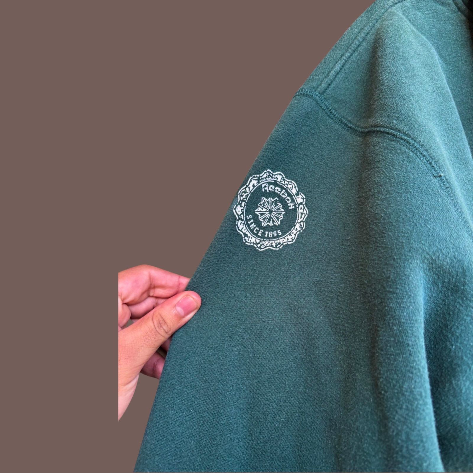 Reebok VTG Reebok Hoodie | Green Embroidered Zip | Y2K Streetcore Size US L / EU 52-54 / 3 - 5 Thumbnail
