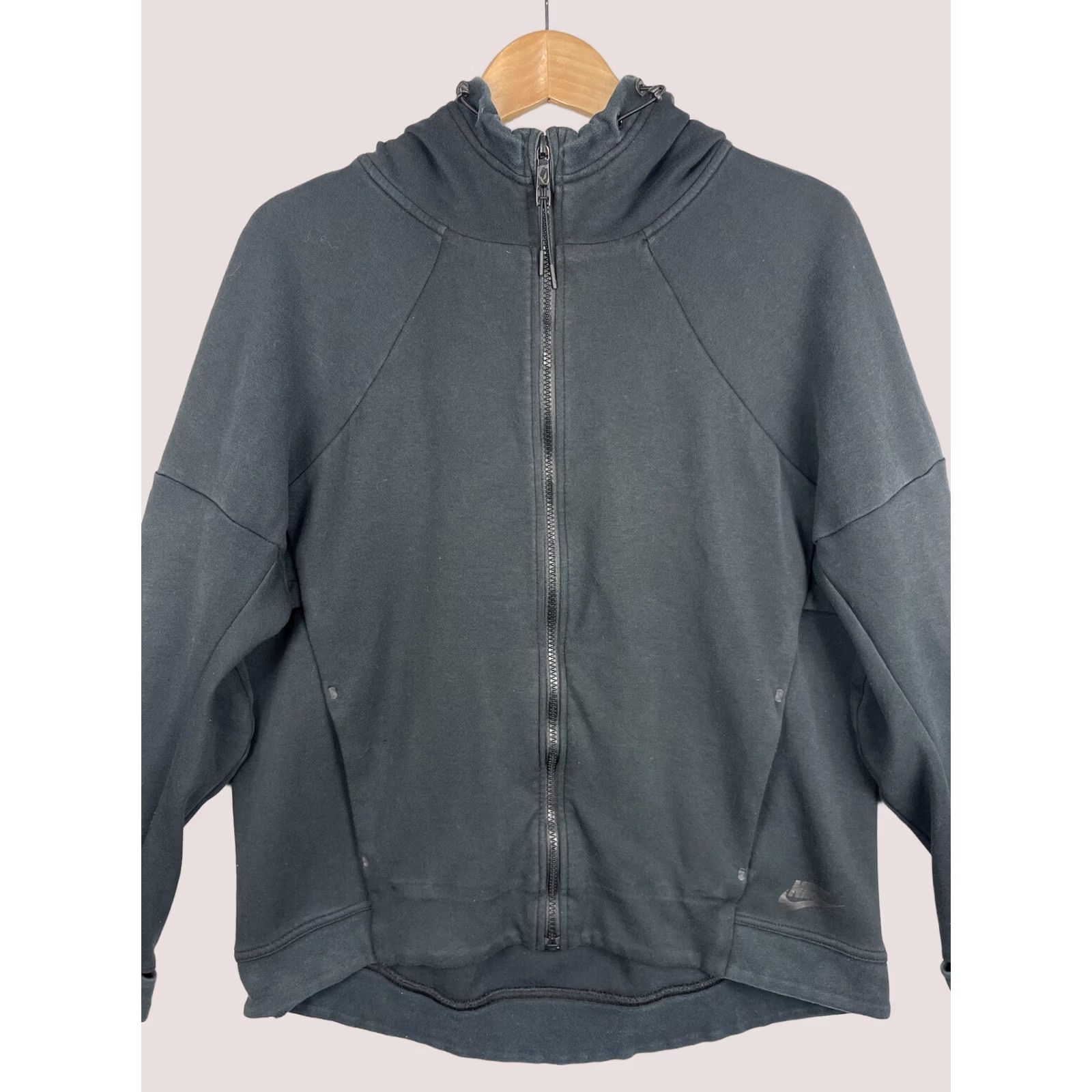 Nike Nike Hoodie Womens Large Black Full Zip Tech Fleece Sportswear Size L / US 10 / IT 46 - 1 Thumbnail
