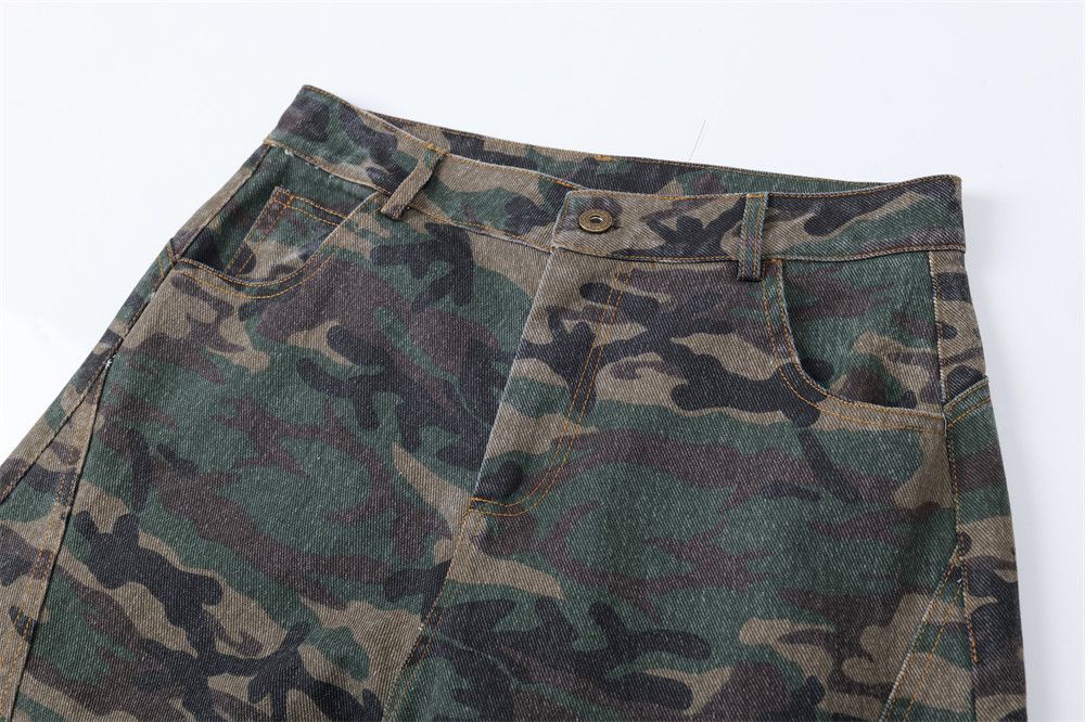 Jean American men's loose cargo retro camouflage machete jeans Size US 32 / EU 48 - 3 Thumbnail