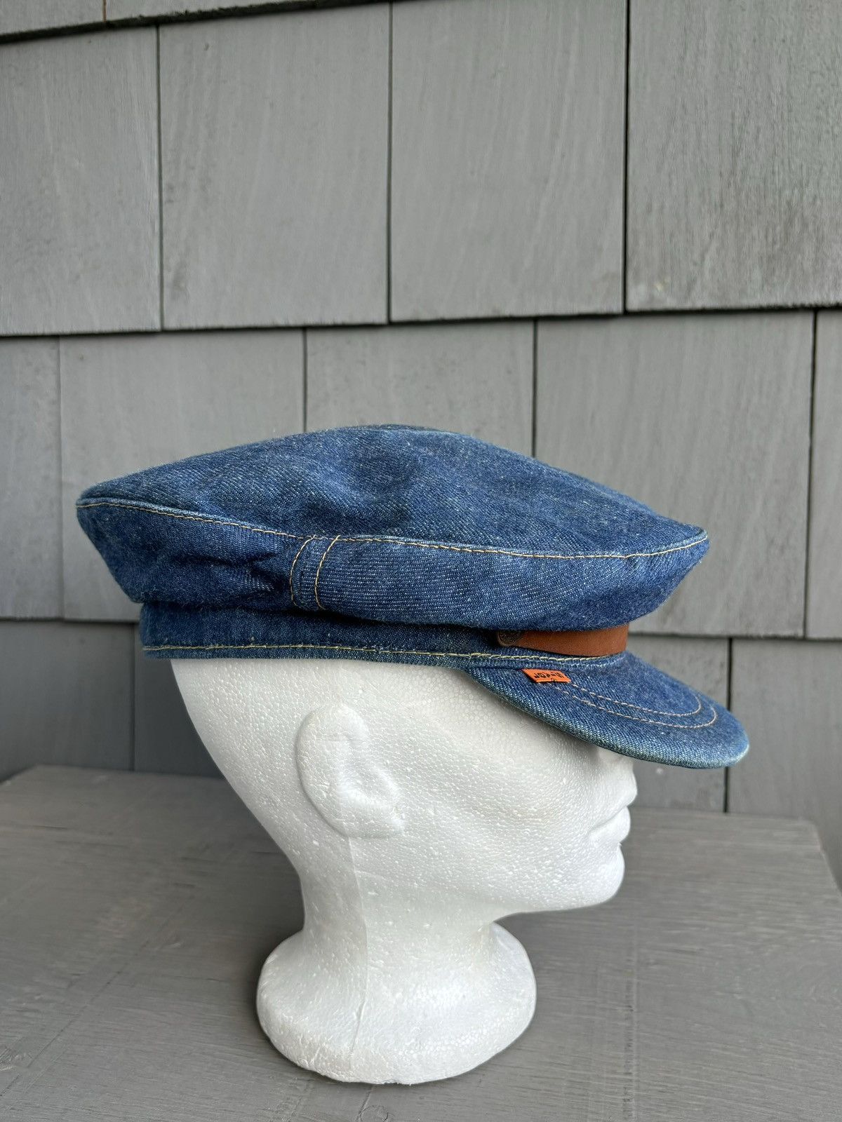 Levi's Vintage Levi's Orange Tab Hat 1970s Denim Newsboy Flatcap 70 Size ONE SIZE - 17 Thumbnail