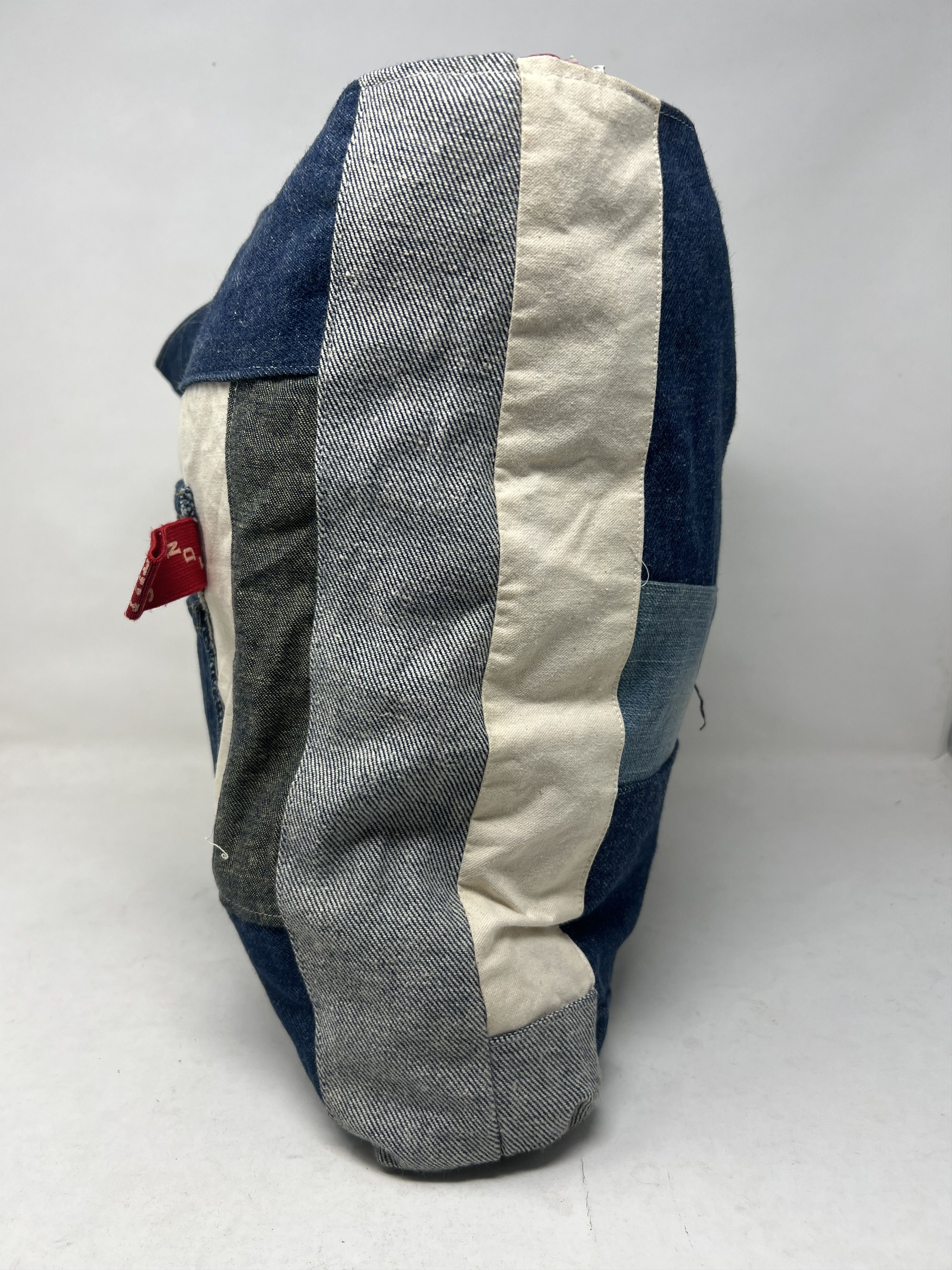 20471120 Patchwork Sashiko Archive Custom Denim Tote Bag Size ONE SIZE - 2 Thumbnail