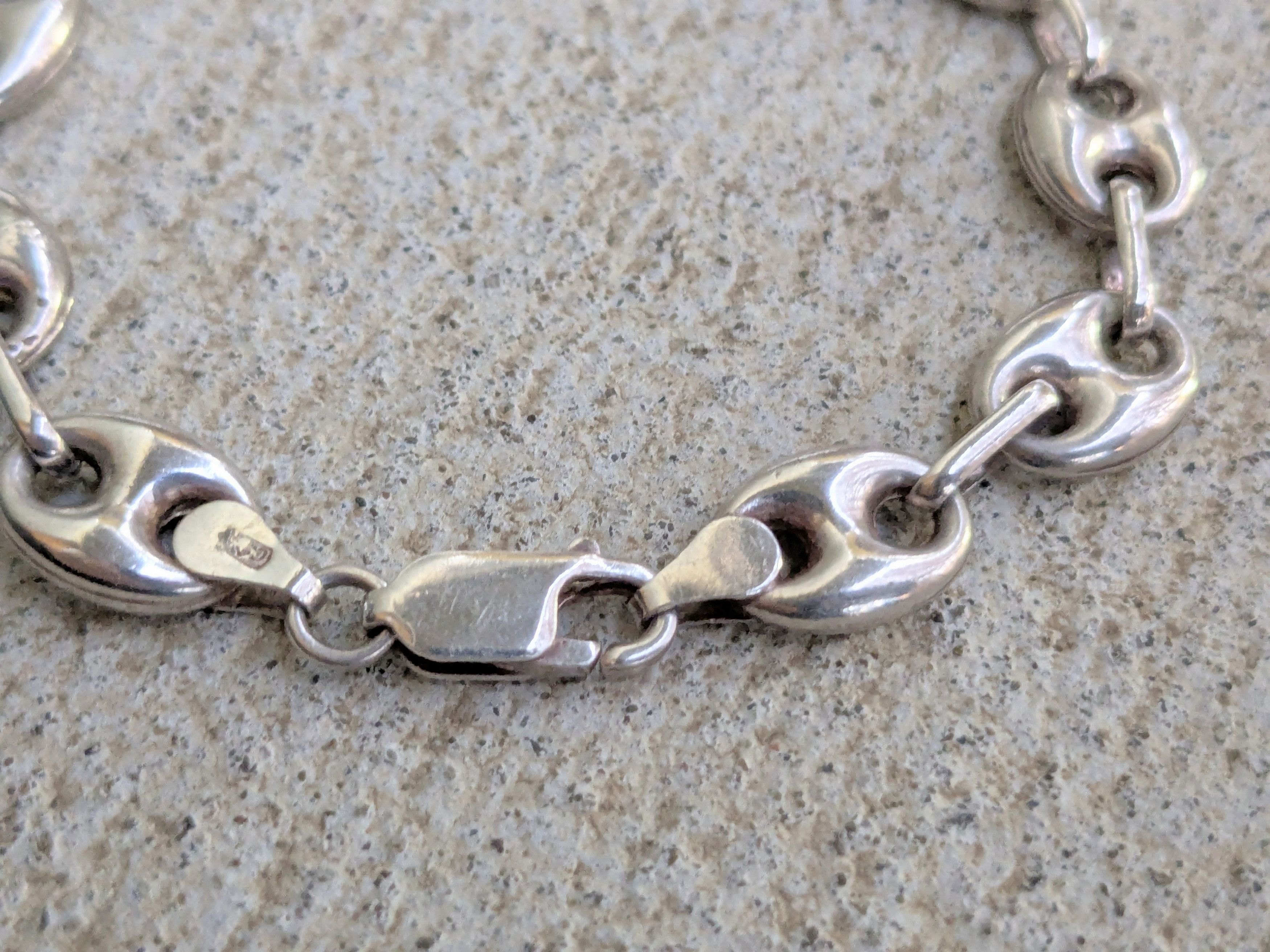 Vintage Vintage Sterling Silver Bracelet Puffy Hollow Anchor Size ONE SIZE - 3 Thumbnail