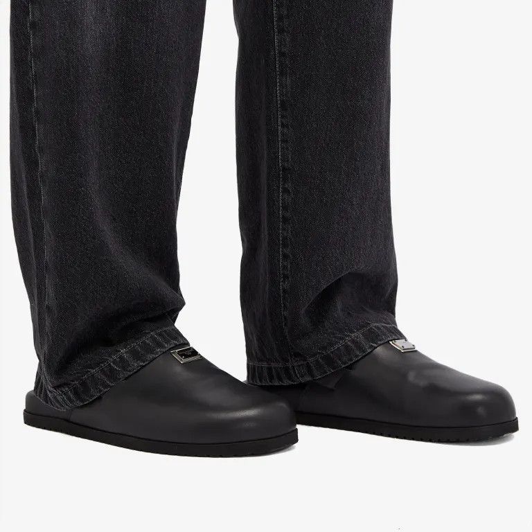 Dolce & Gabbana o1s22i1n0924 Leather Clogs in Black Size US 8 / EU 41 - 5 Thumbnail