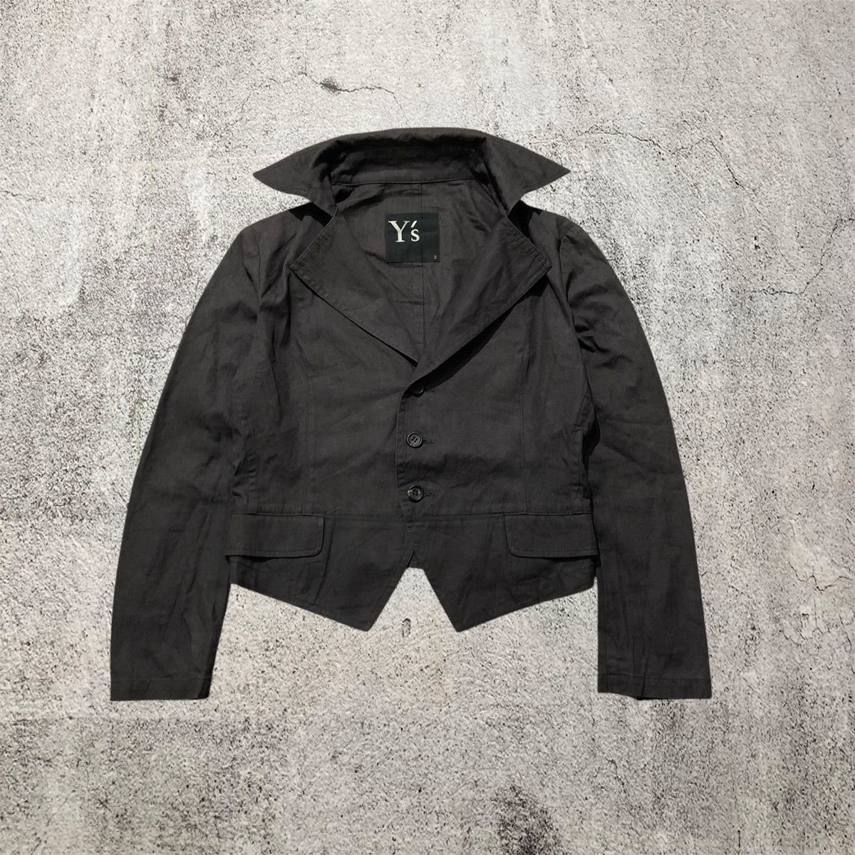 Yohji Yamamoto 🇯🇵 1990s Vintage Yohji Yamamoto Y’s Cropped Jacket Luxury Size M / US 6-8 / IT 42-44 - 1 Thumbnail