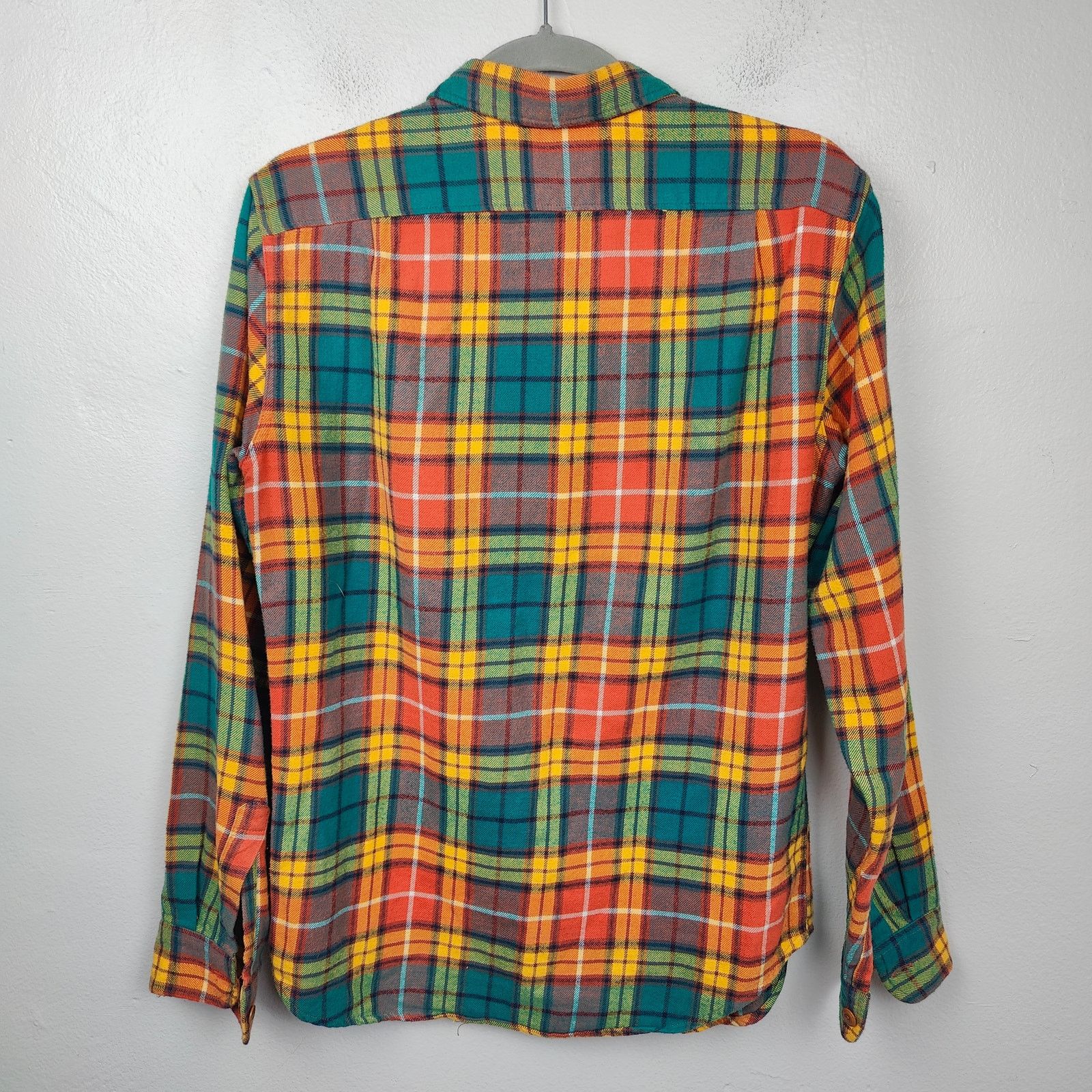 J.Crew J Crew Mid Weight Flannel Shirt Small Slim Fit Orange Green Size US S / EU 44-46 / 1 - 3 Thumbnail