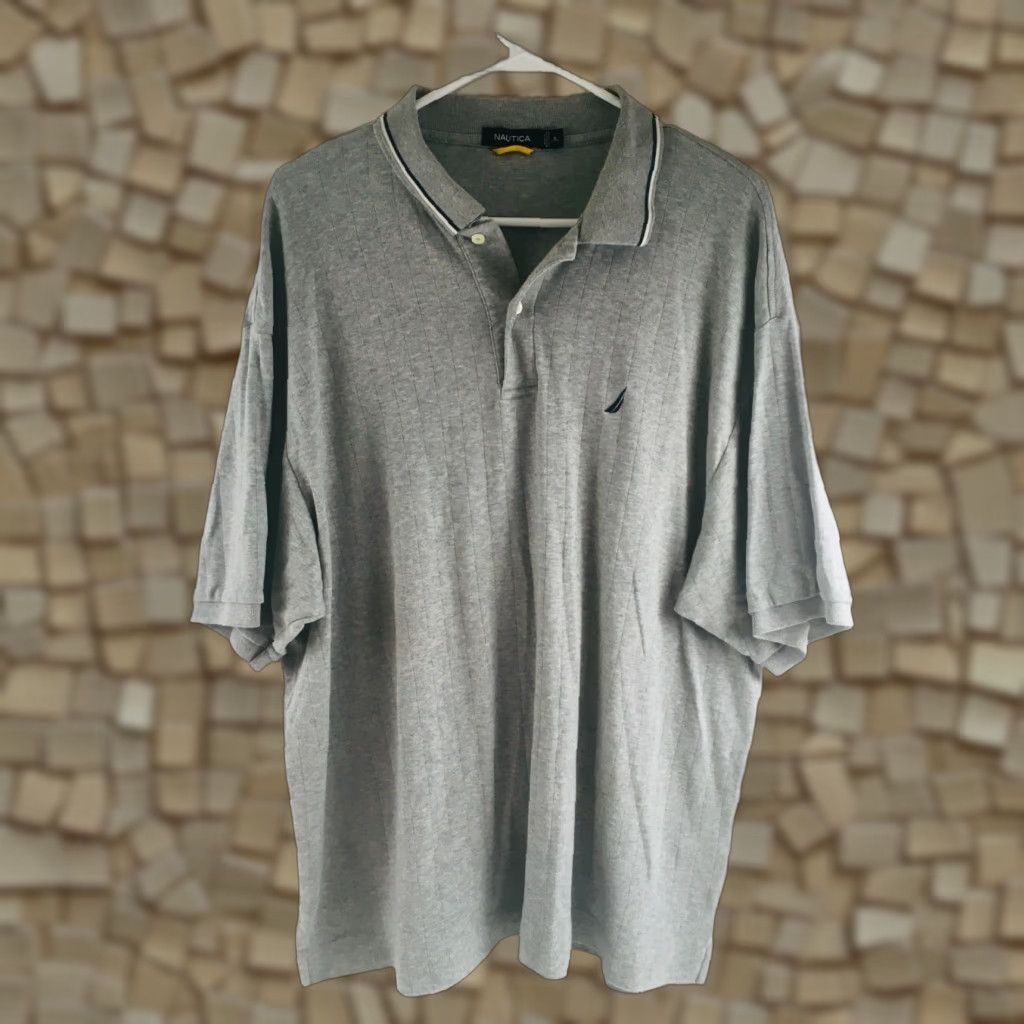 Nautica Nautica Polo Shirt Men's XL Solid Gray Collar Short Sleeve Casual Polo Shirt Mens XL Gray Size US XL / EU 56 / 4 - 1 Thumbnail