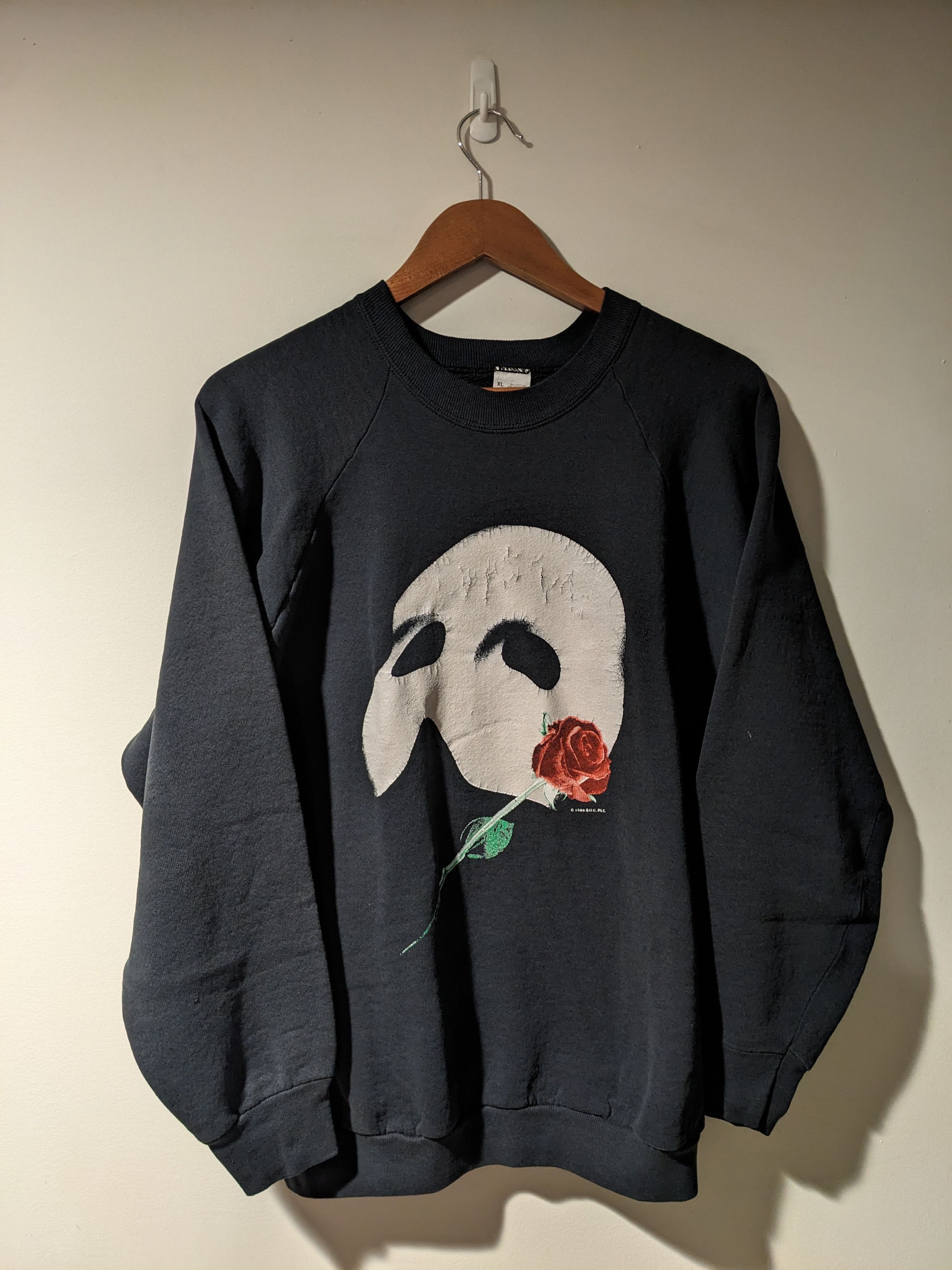 Fruit Of The Loom Movie Vintage Vintage 1986 Phantom of the Opera Mask X Large Sweatshirt Grailed