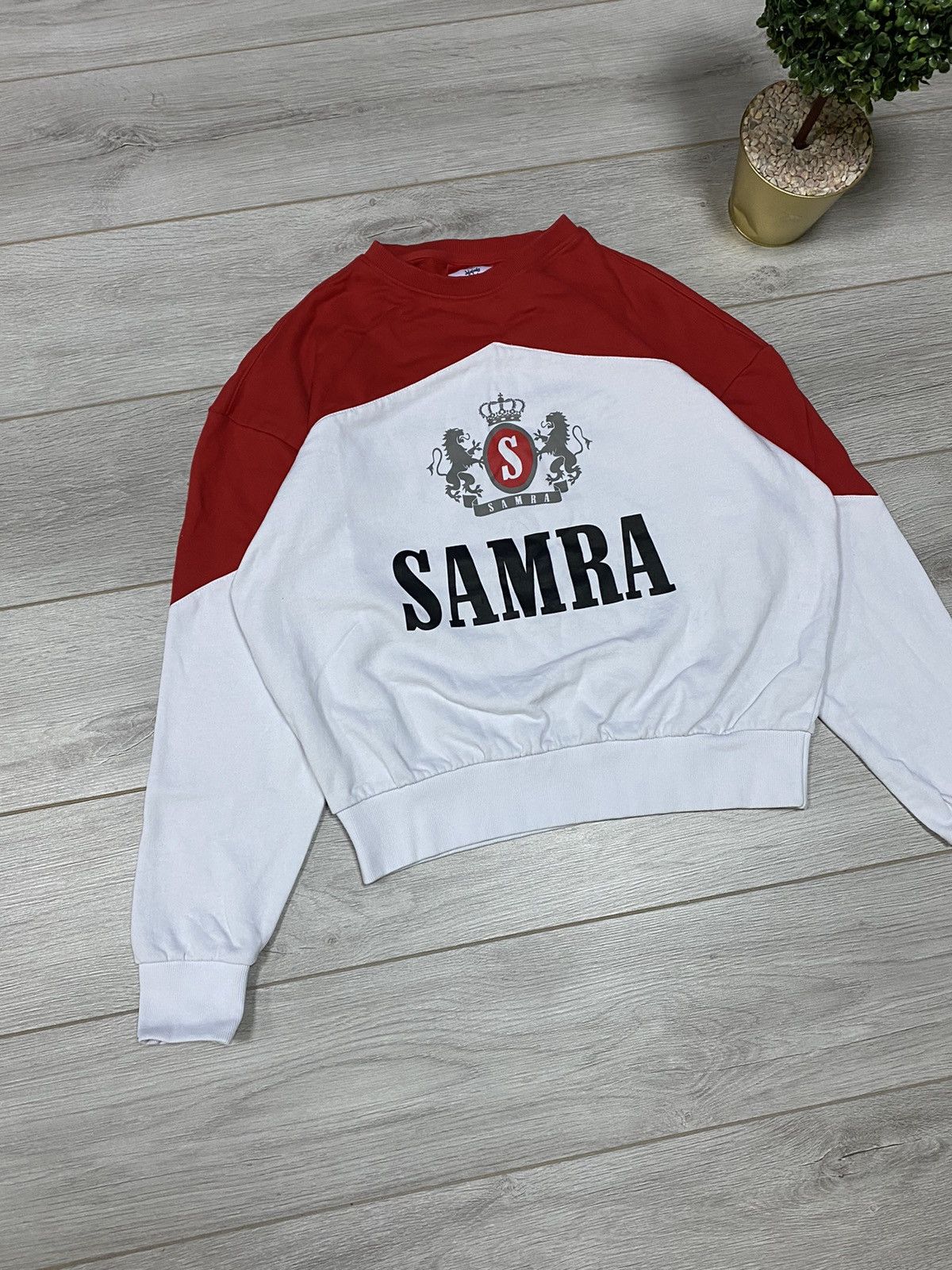 Vintage Marlboro Samra vintage big logo sweatshirt cigarette Size US L / EU 52-54 / 3 - 4 Thumbnail