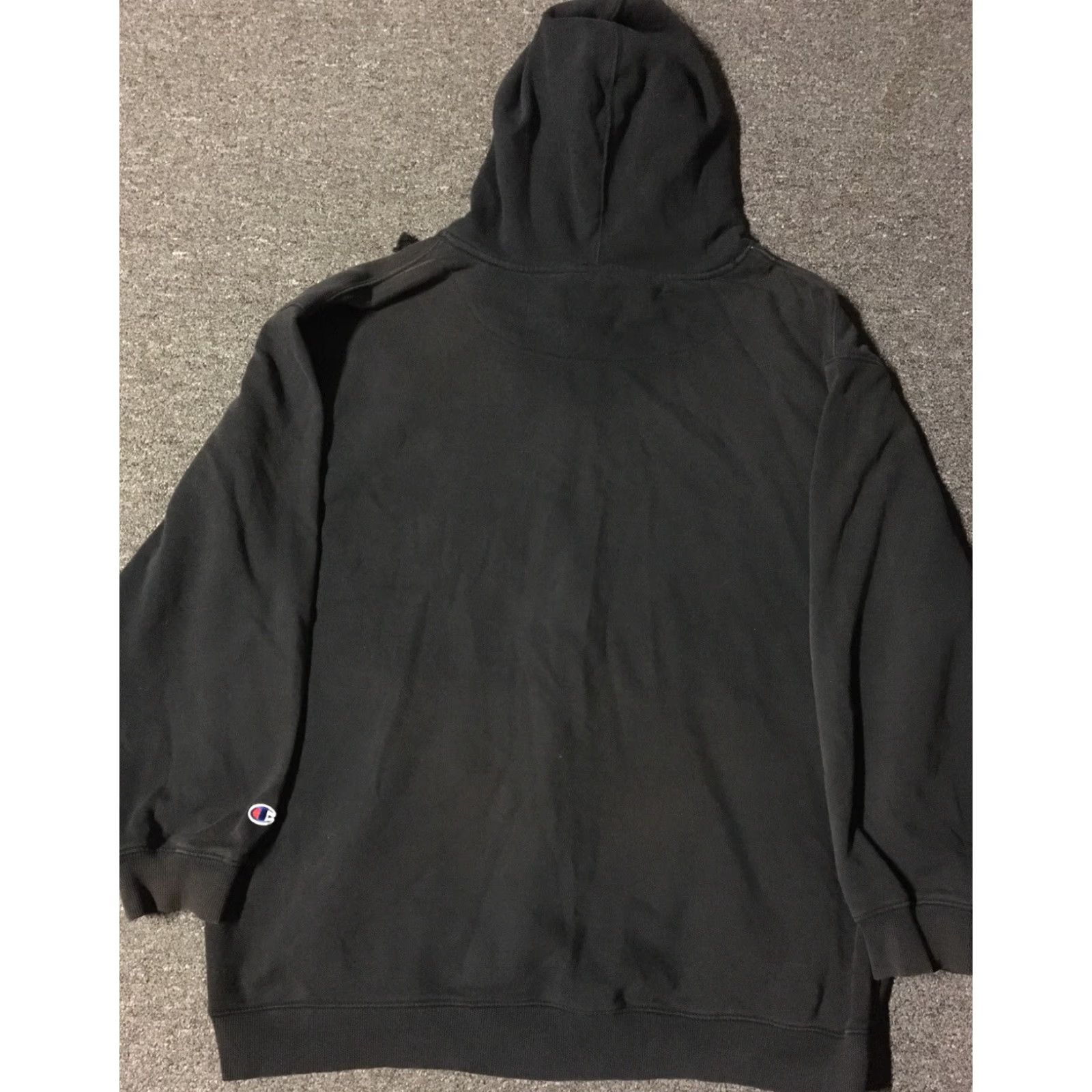 Champion VINTAGE Champion Hoodie XXL Black Distressed Faded Zip Hoodie Men 2XL Grunge Punk Travis Scott 90s Size US XXL / EU 58 / 5 - 2 Thumbnail
