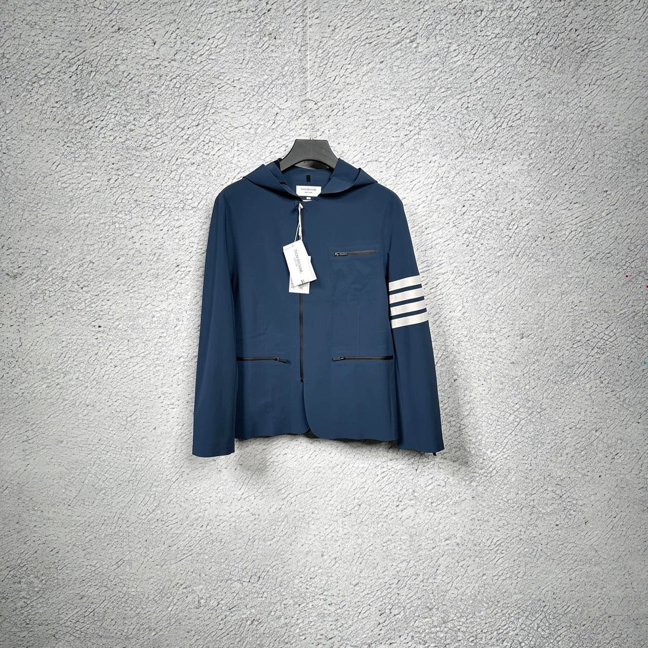 Thom Browne thom browne ss22 striped hooded jacket Size US S / EU 44-46 / 1 - 1 Thumbnail
