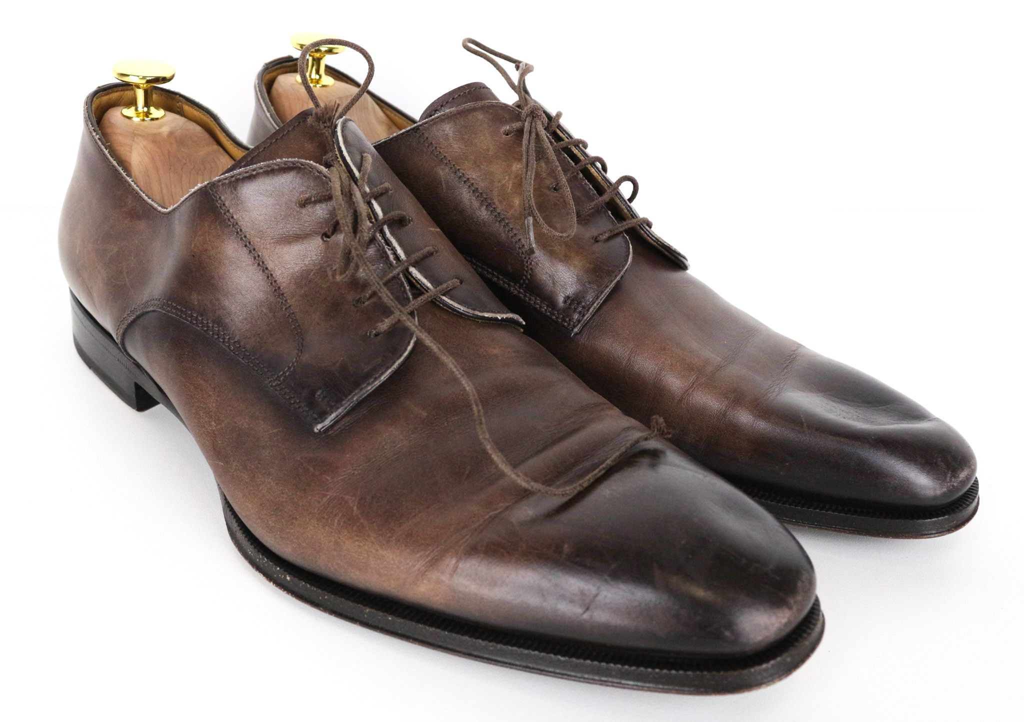Suitsupply EU43.5 Mid Brown Calf Leather Derby Shoes 73516 Size US 10.5 / EU 43-44 - 1 Thumbnail