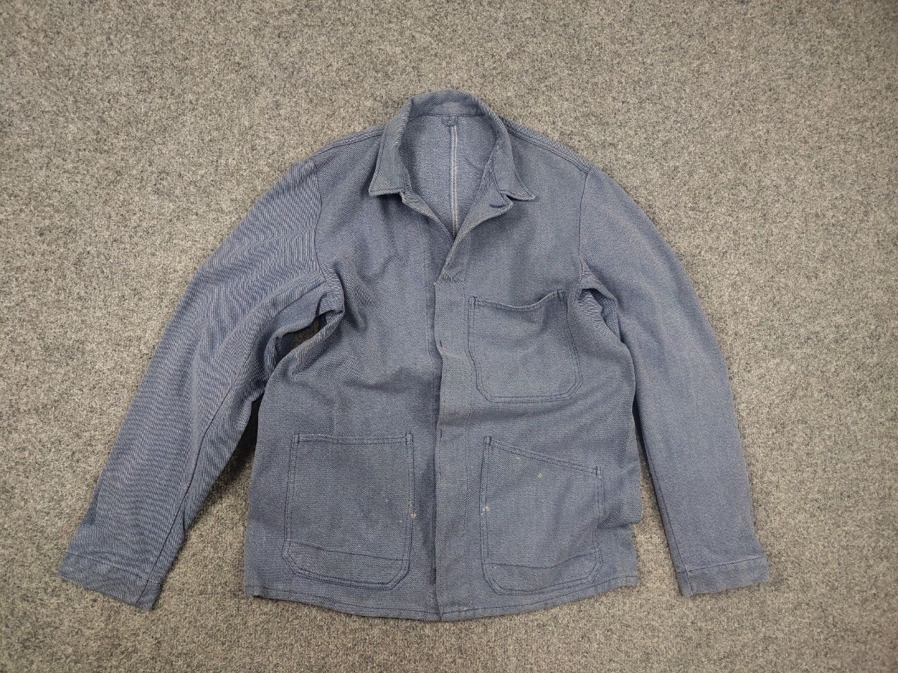 Vintage Vintage 70's German Work Sanfor Hickory Faded Chore Jacket Size US L / EU 52-54 / 3 - 9 Thumbnail
