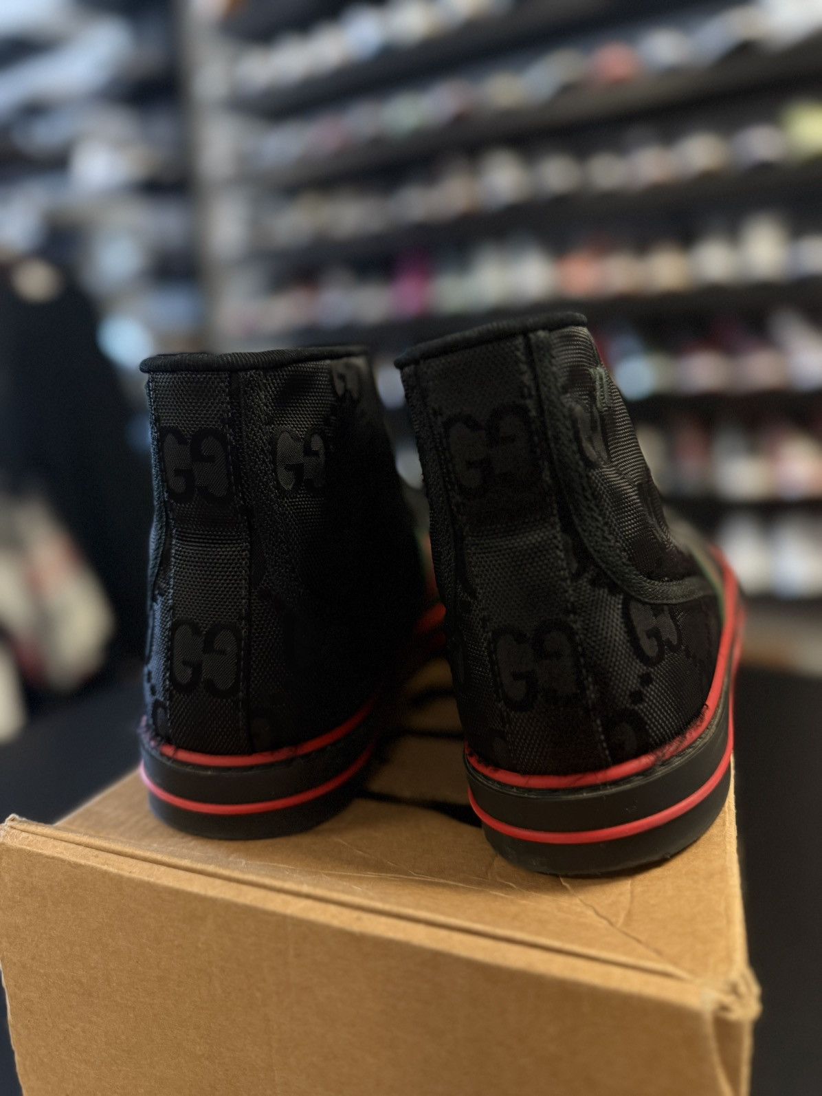 Gucci Gucci High Top Black Tennis Sneakers Size 10G/10.5US Size US 10.5 / EU 43-44 - 8 Thumbnail