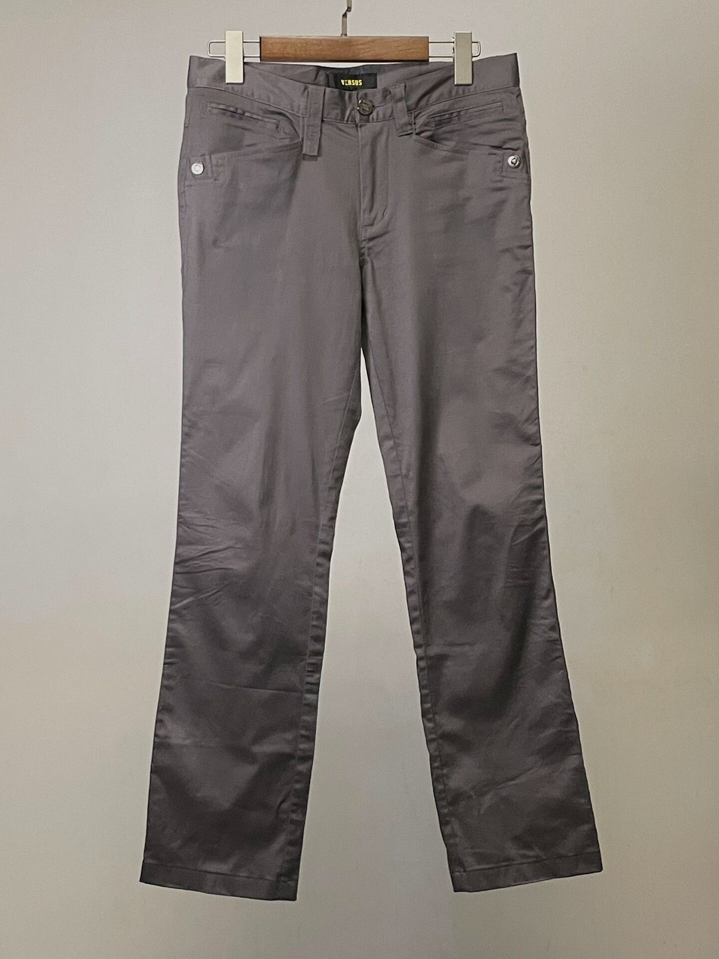 Versace versace gray straight-leg trousers for men Size US 30 / EU 46 - 1 Thumbnail
