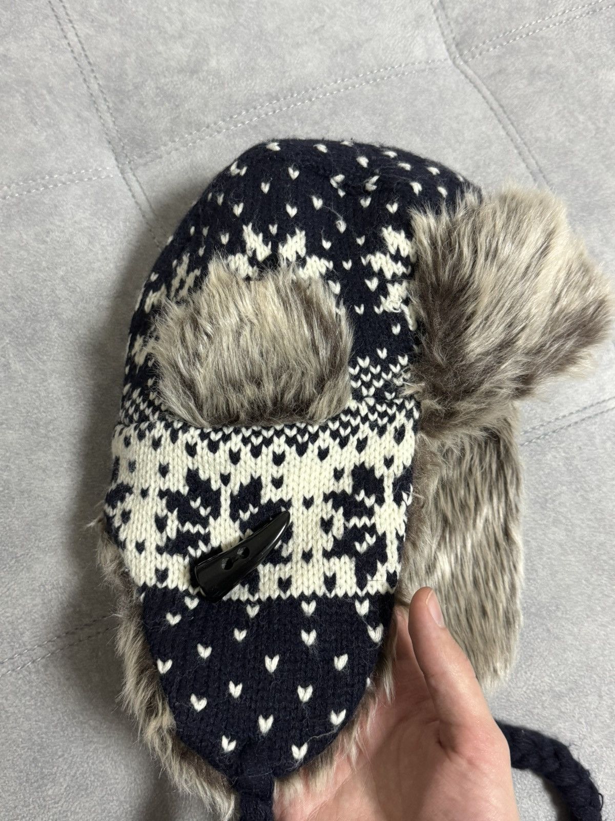 Hysteric Glamour × Vintage Vintage Hype Trapper winter Fur Y2K Fluffy Hat Ushanka Faux Size ONE SIZE - 5 Thumbnail