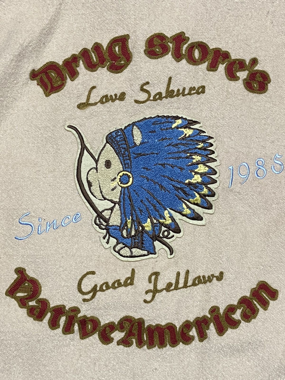 Japanese Brand Drug Store’s Native American Wools Varsity Jacket Size US L / EU 52-54 / 3 - 15 Thumbnail