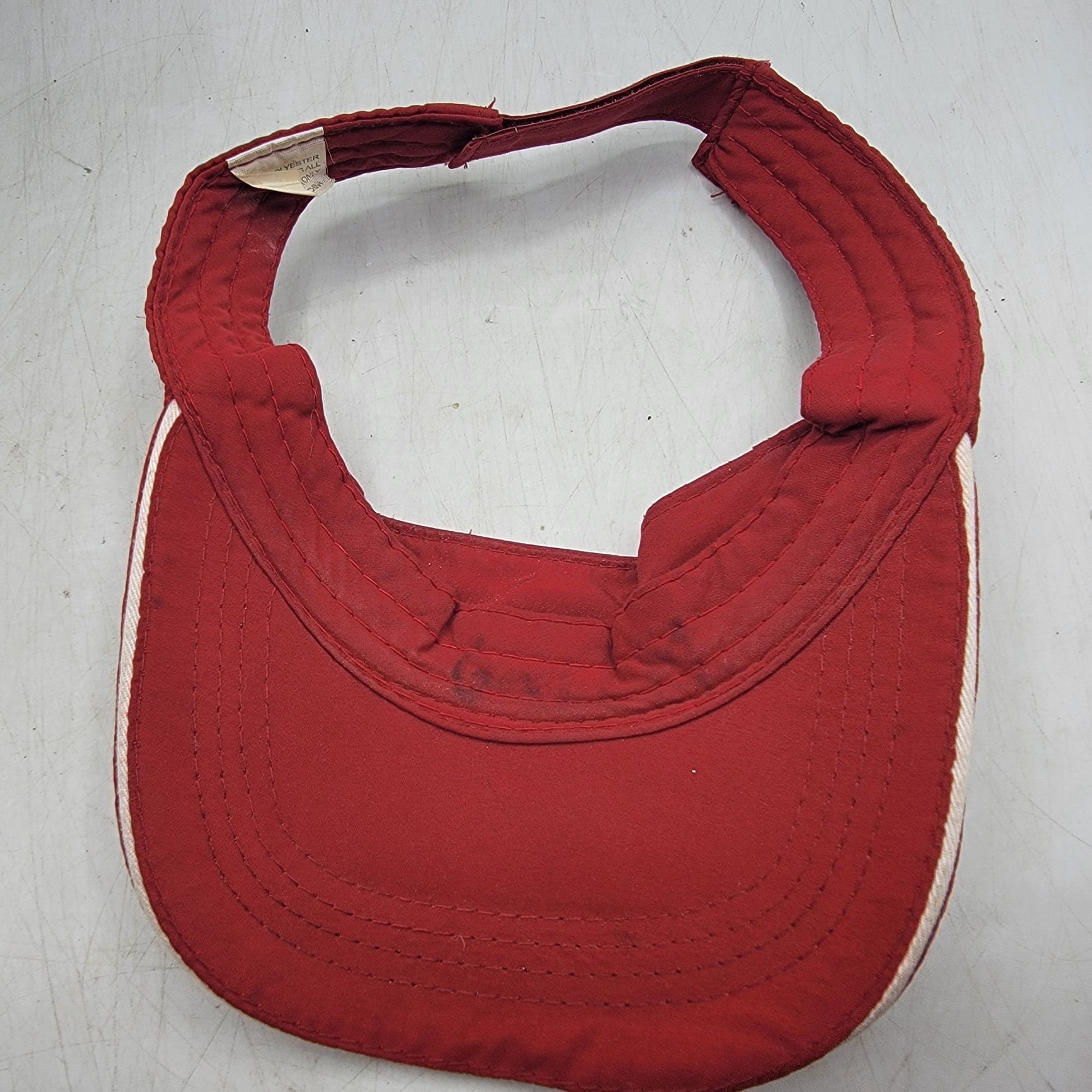 Other Ritas Adults Red Adjustable Visor Cap Hat Work Wear Casual O Size ONE SIZE - 7 Thumbnail