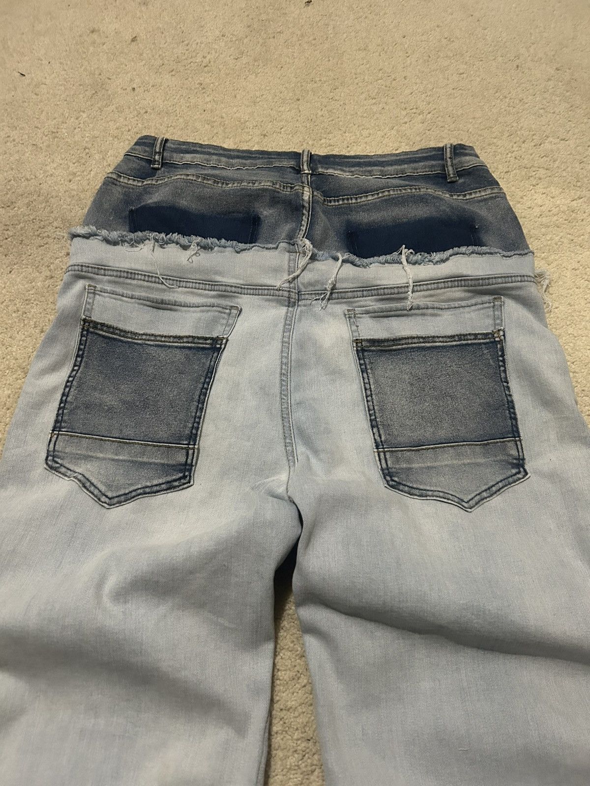 Other BLUE WASHED X CUSTOM DOUBLE WAISTED FLARED DENIM Size US 34 / EU 50 - 2 Thumbnail