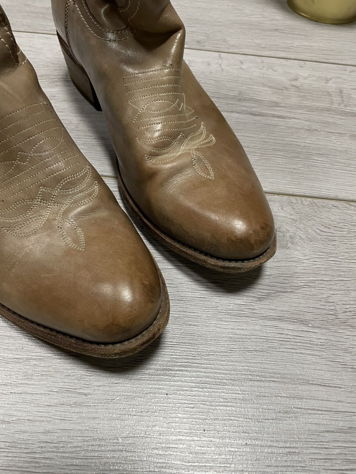 Sancho Boots Sancho stars 🌟 cowboy vintage western boots side zip Size US 10 / IT 40 - 4 Thumbnail