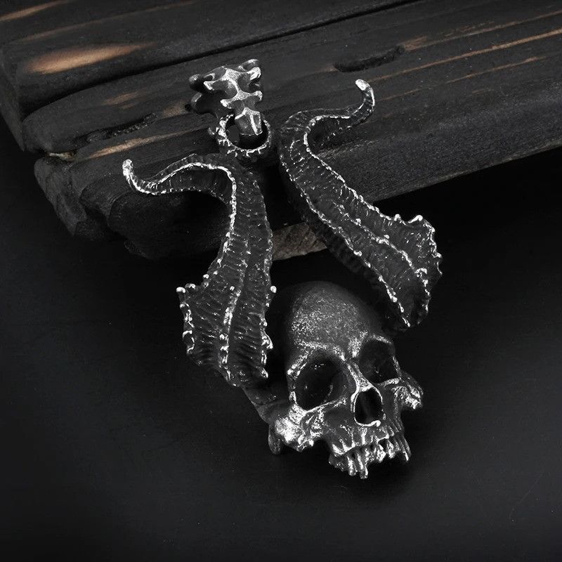 Jewelry Evil Skull Pendant Necklace 2025 Size ONE SIZE - 2 Thumbnail