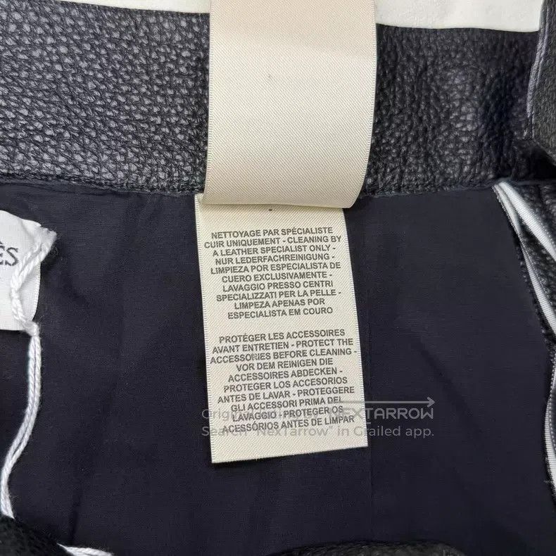 Hermes Hermes Black Leather Pocket Button Short Skirt Size 42" / US 20 - 4 Thumbnail